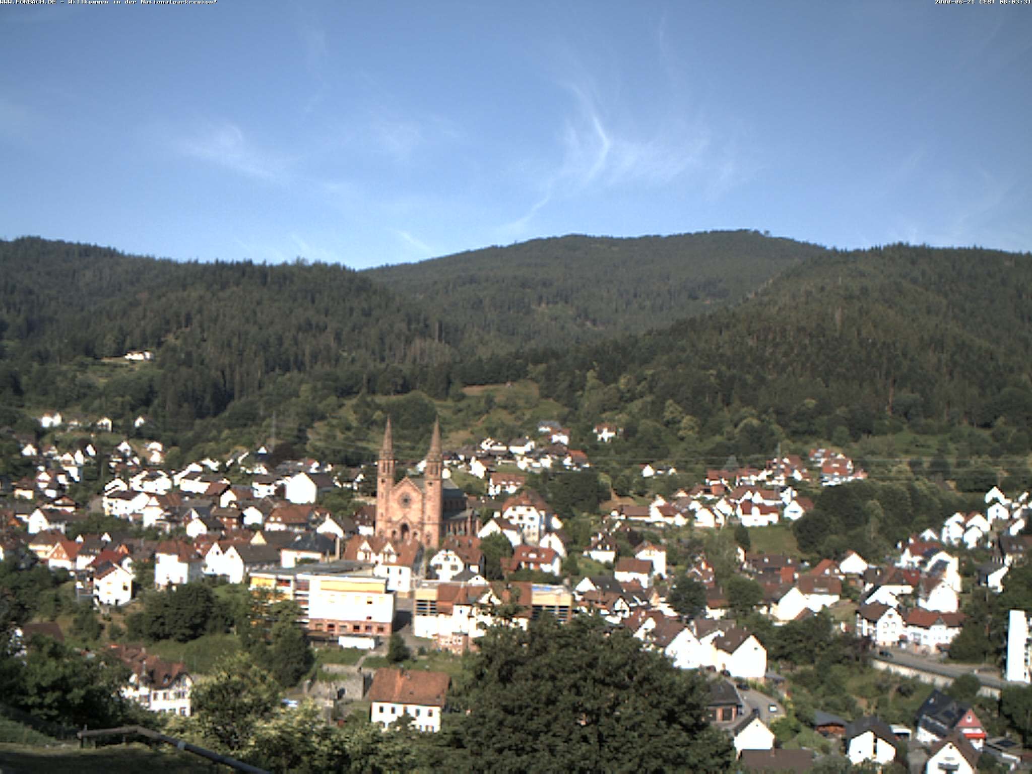 Archiv Foto Webcam Blick auf Forbach im Nordschwarzwald