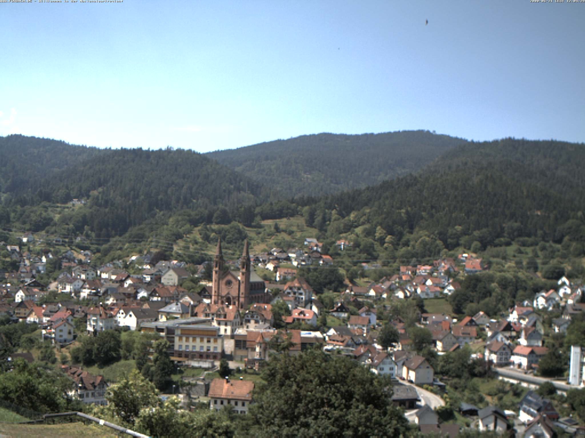 Archiv Foto Webcam Blick auf Forbach im Nordschwarzwald