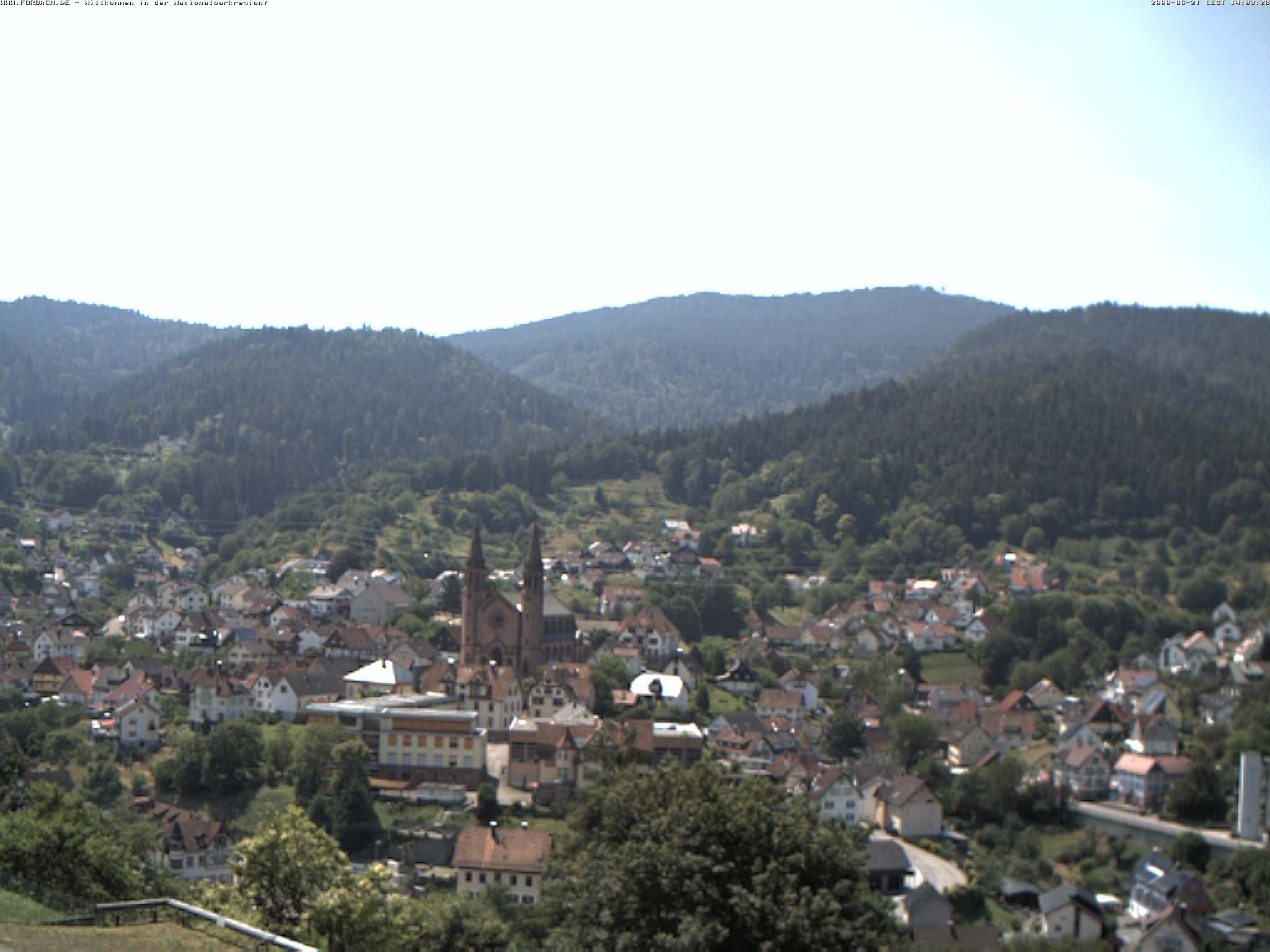 Archiv Foto Webcam Blick auf Forbach im Nordschwarzwald