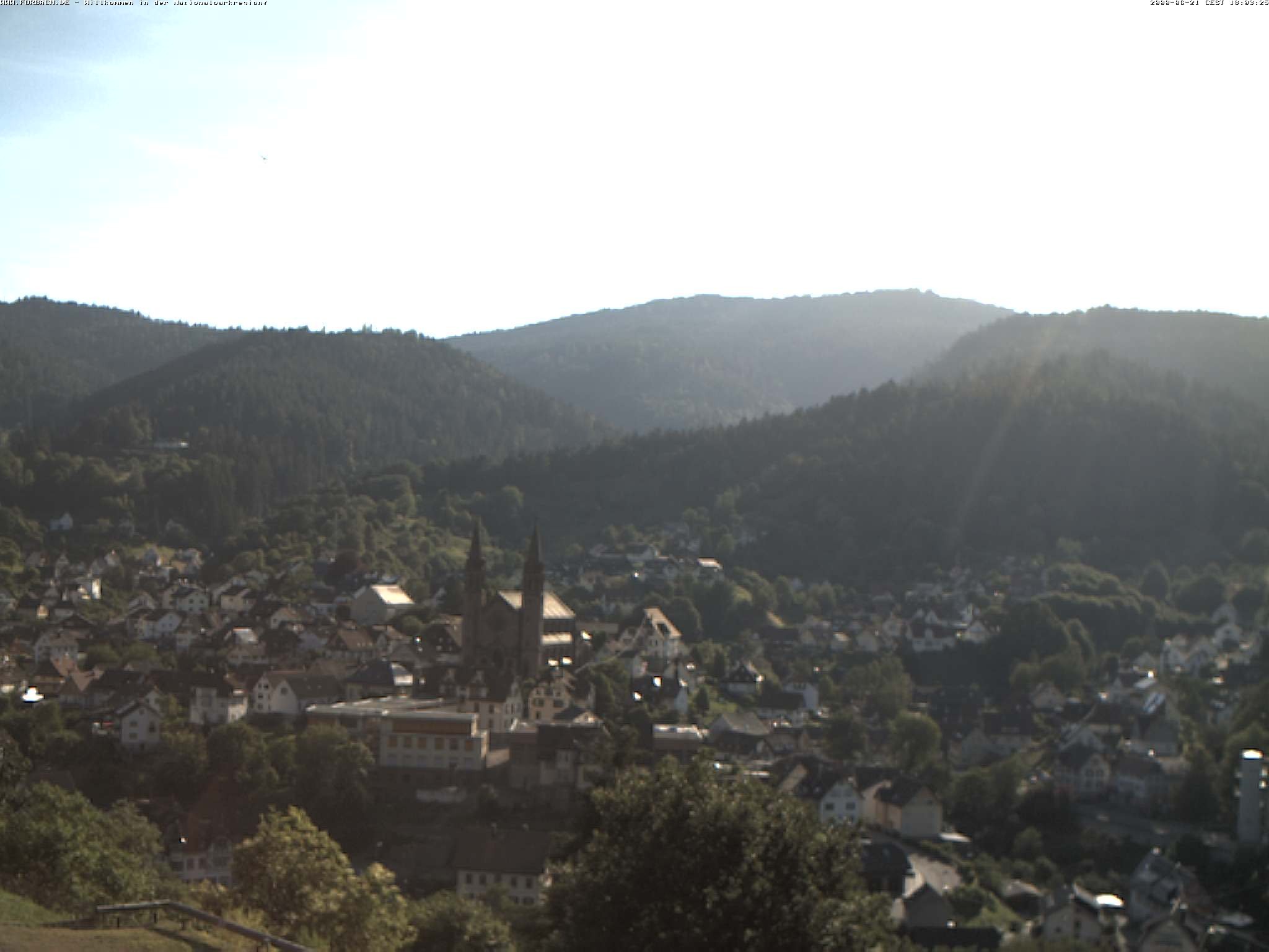 Archiv Foto Webcam Blick auf Forbach im Nordschwarzwald