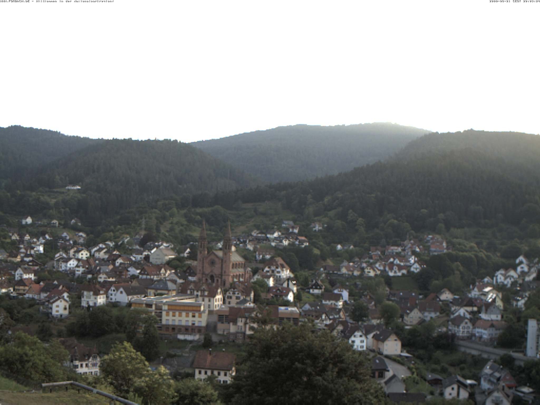 Archiv Foto Webcam Blick auf Forbach im Nordschwarzwald