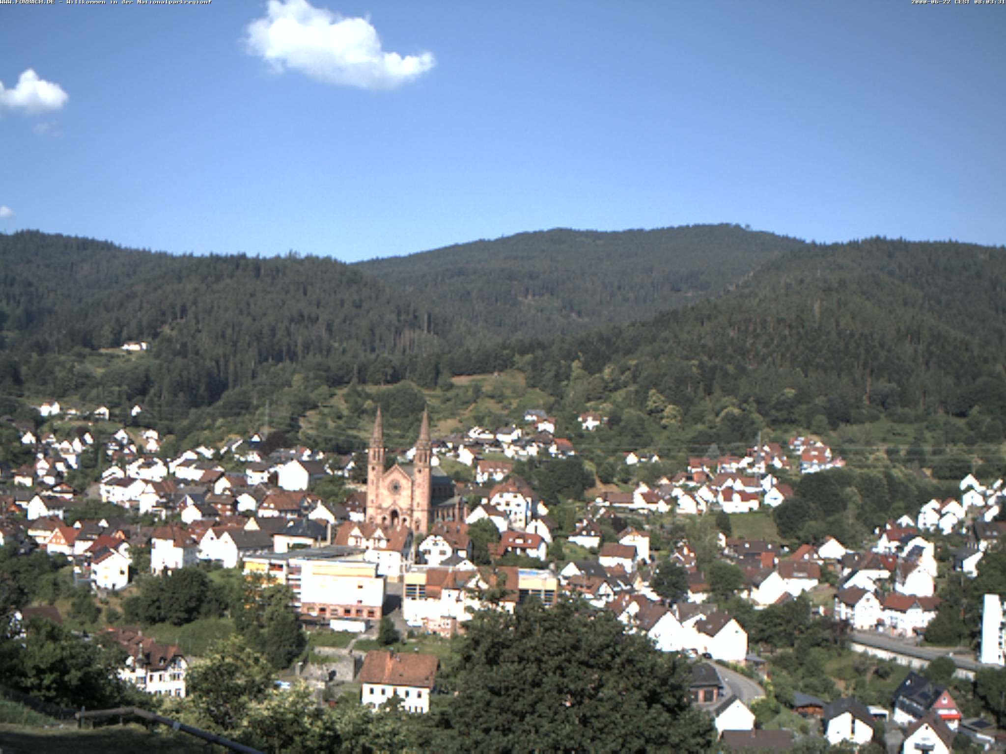 Archived image Webcam Forbach - Black Forest