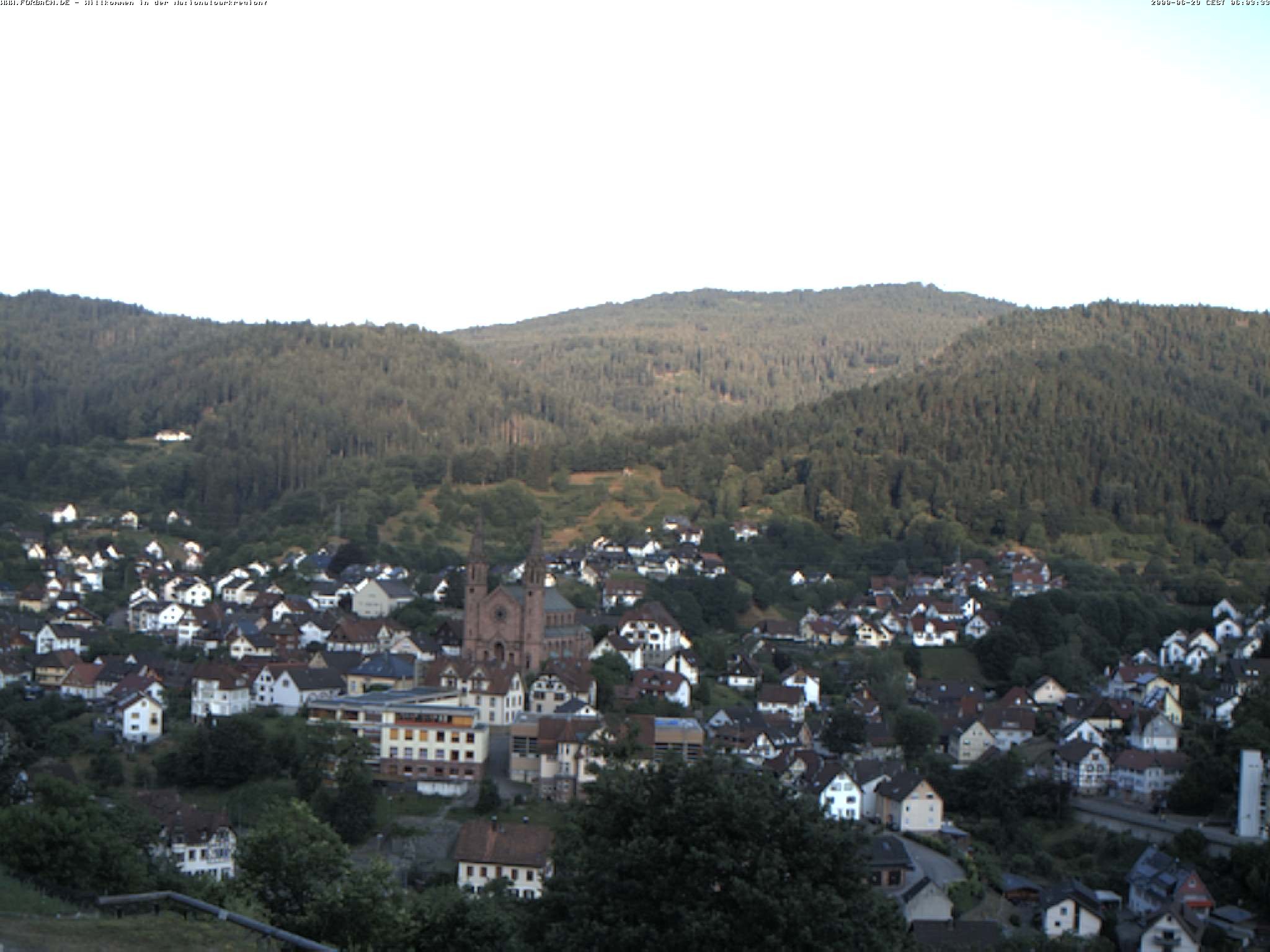 Archiv Foto Webcam Blick auf Forbach im Nordschwarzwald