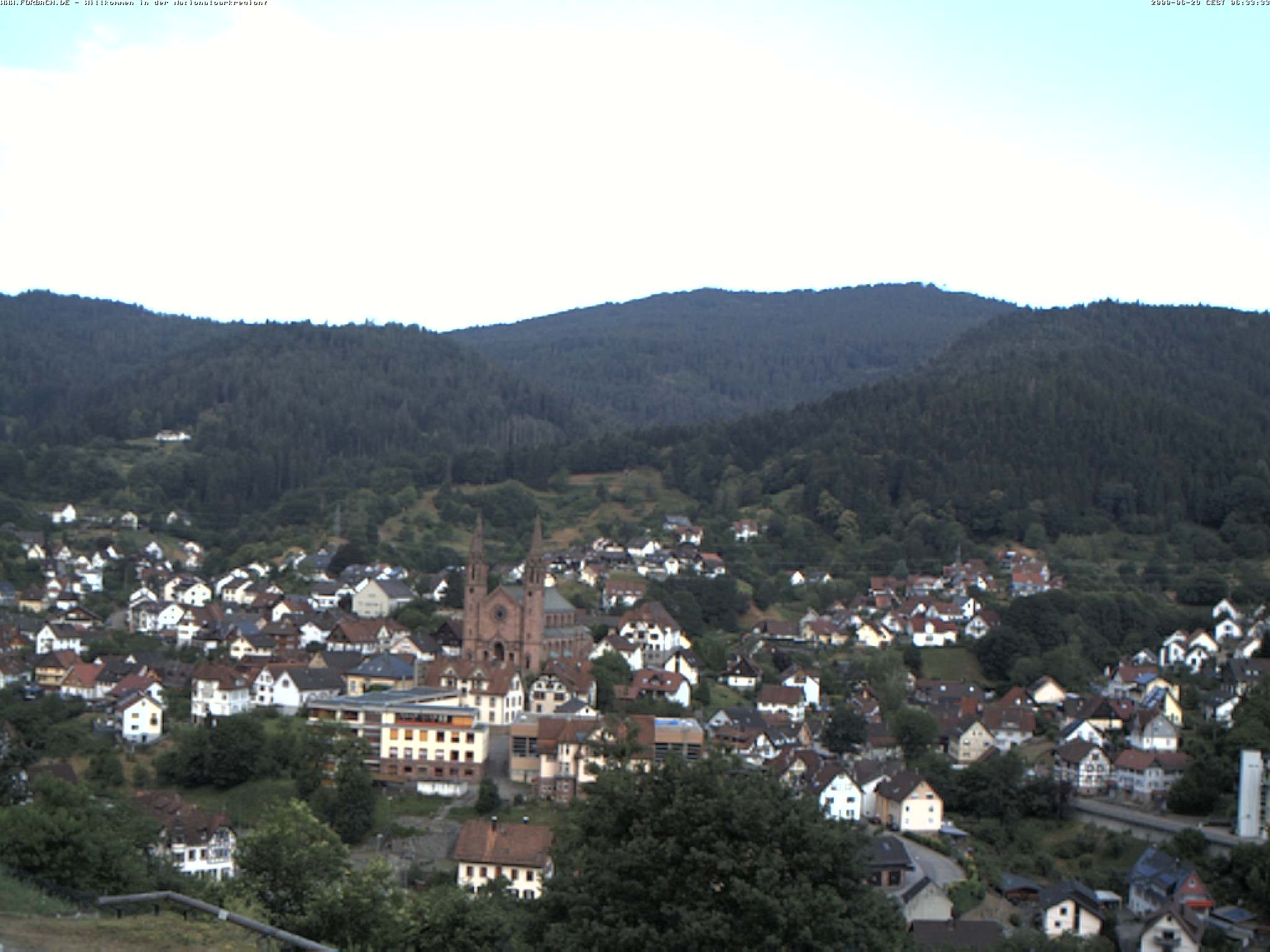 Archiv Foto Webcam Blick auf Forbach im Nordschwarzwald