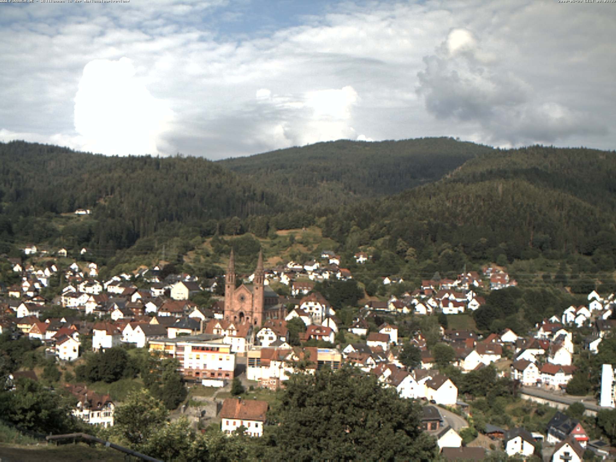Archiv Foto Webcam Blick auf Forbach im Nordschwarzwald