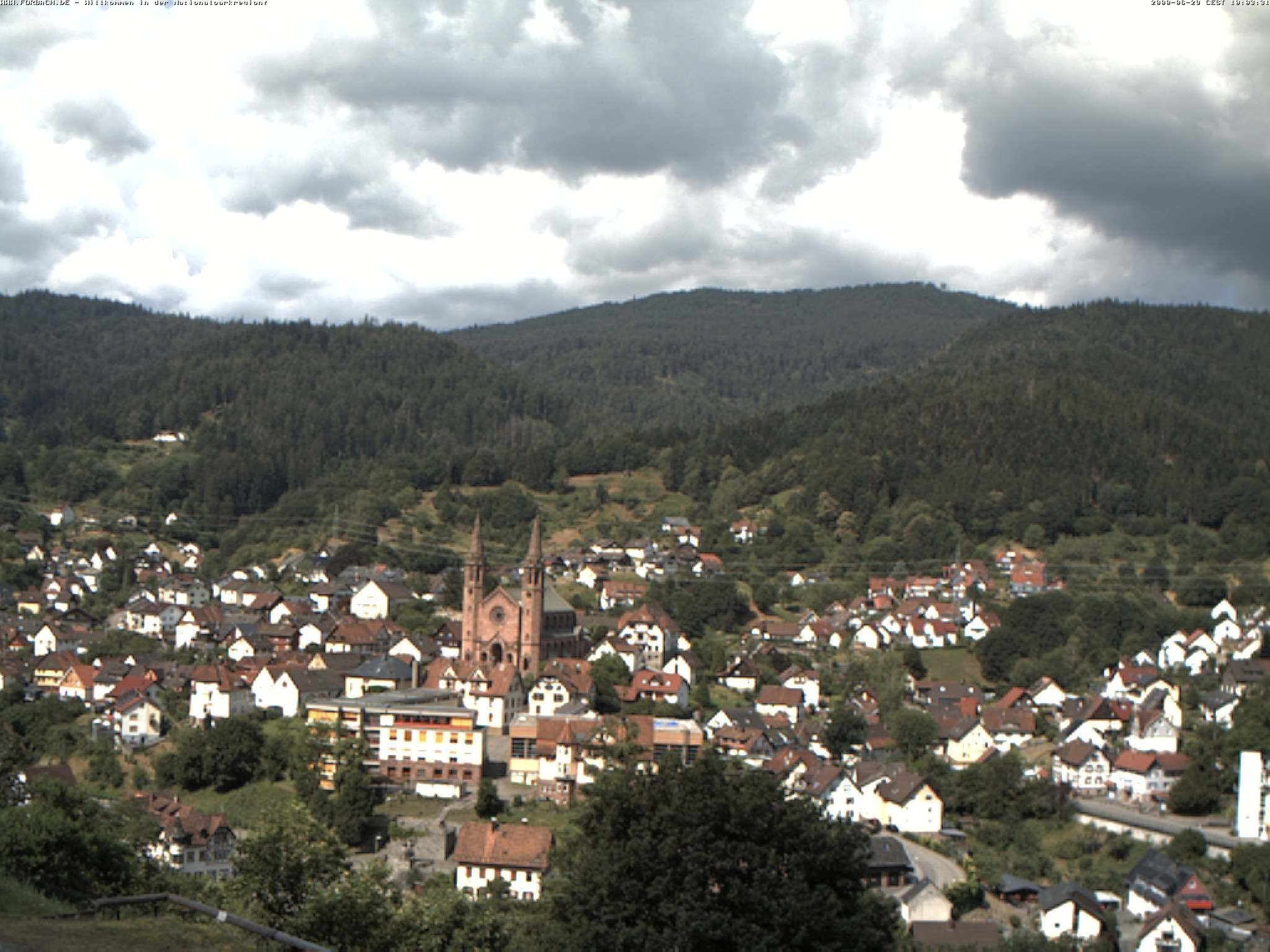 Archiv Foto Webcam Blick auf Forbach im Nordschwarzwald
