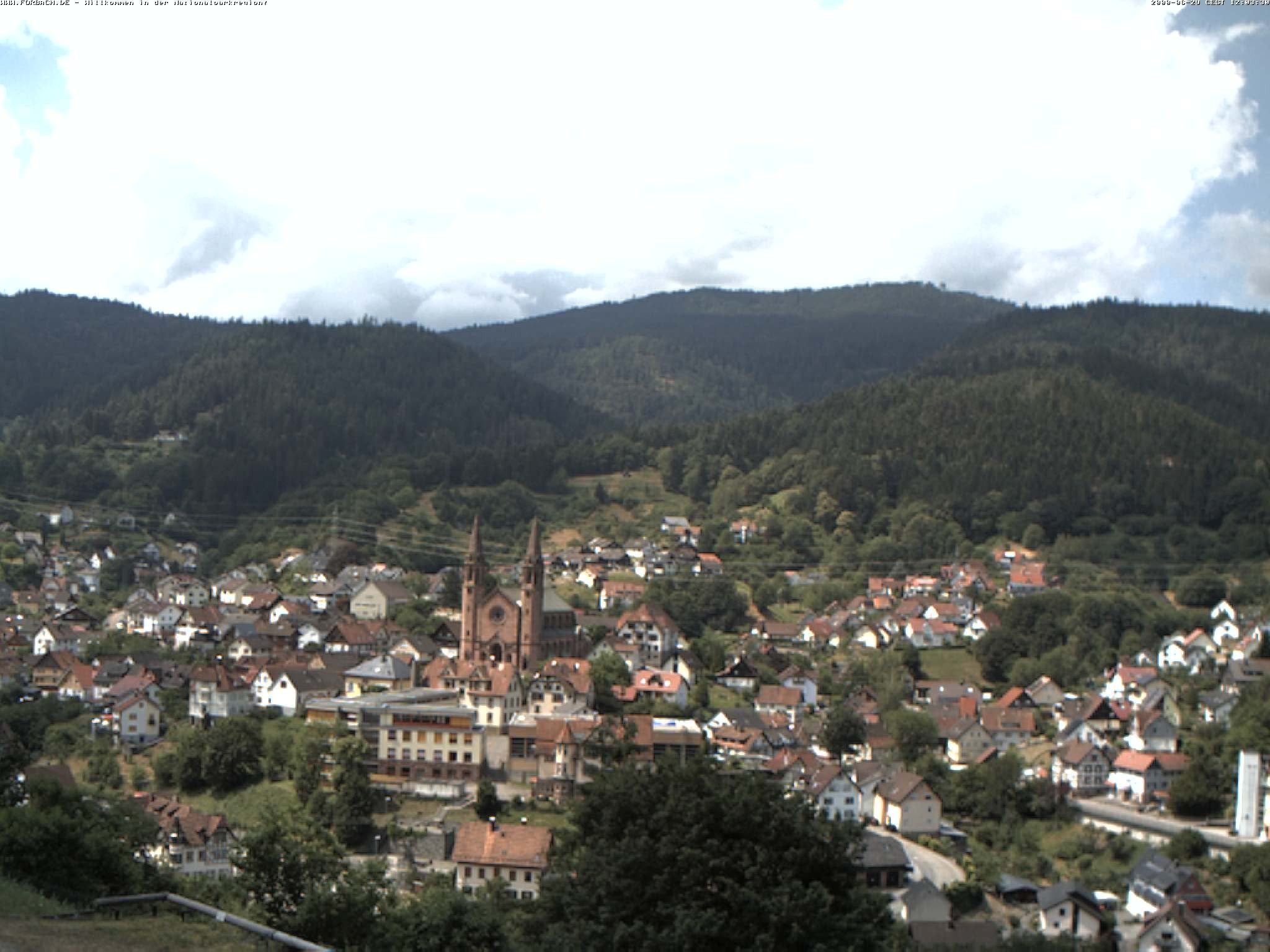 Archiv Foto Webcam Blick auf Forbach im Nordschwarzwald