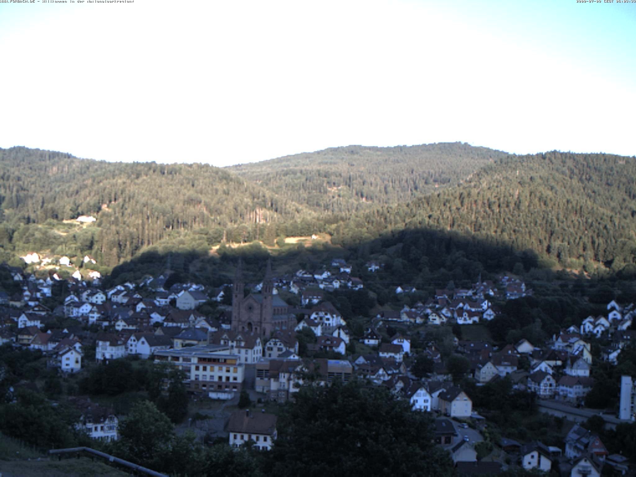Archiv Foto Webcam Blick auf Forbach im Nordschwarzwald