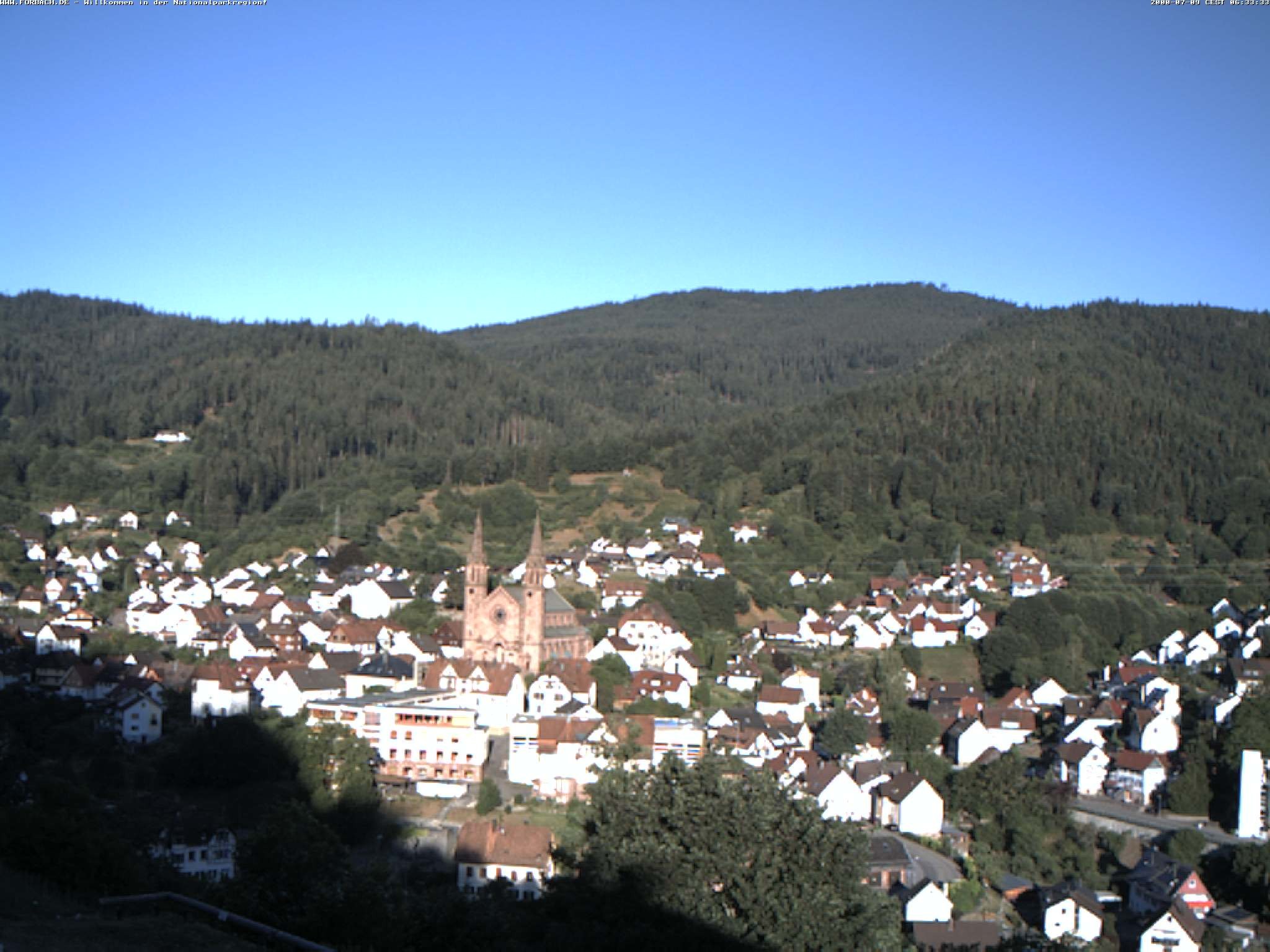 Archiv Foto Webcam Blick auf Forbach im Nordschwarzwald