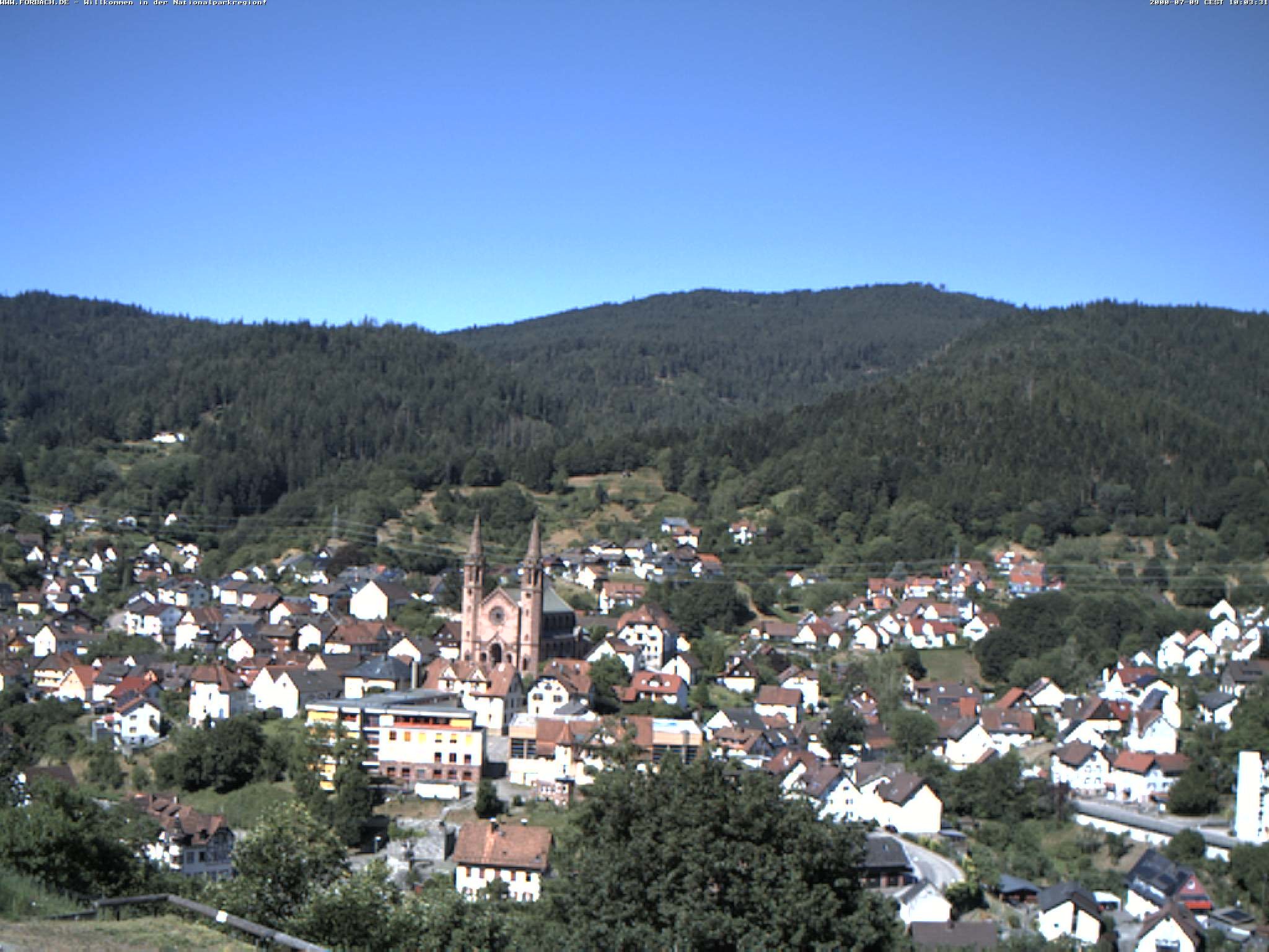 Archiv Foto Webcam Blick auf Forbach im Nordschwarzwald