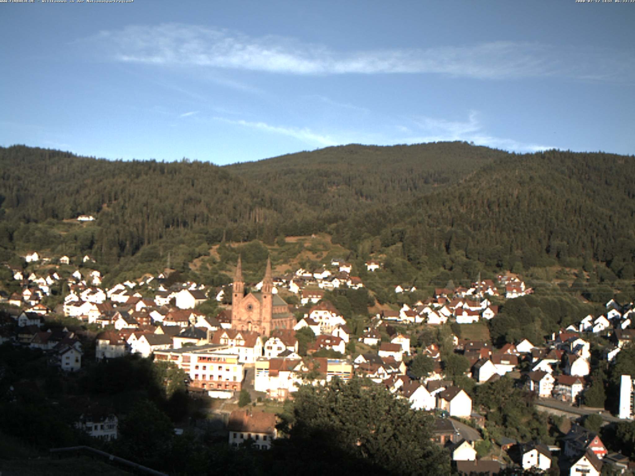 Archiv Foto Webcam Blick auf Forbach im Nordschwarzwald