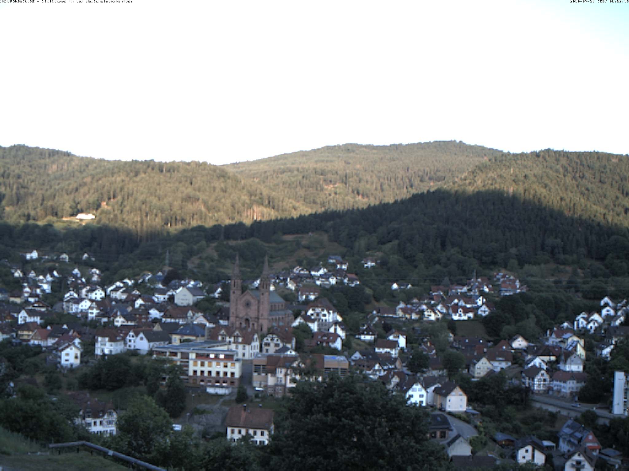 Archiv Foto Webcam Blick auf Forbach im Nordschwarzwald