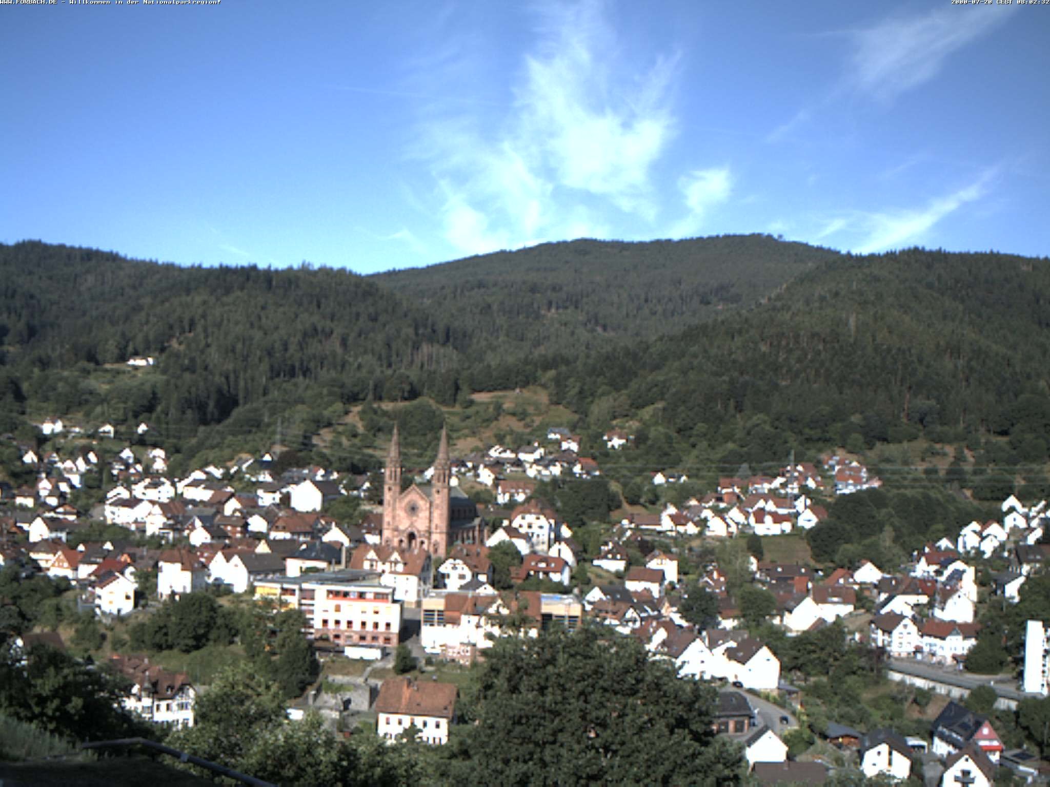 Archiv Foto Webcam Blick auf Forbach im Nordschwarzwald