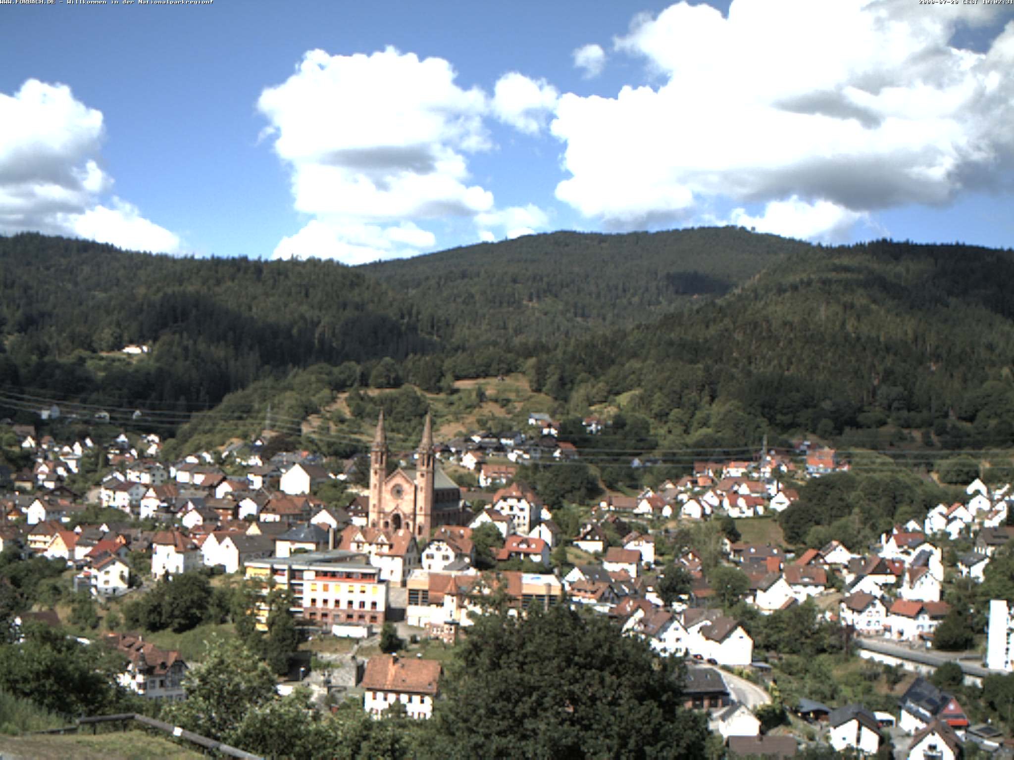 Archiv Foto Webcam Blick auf Forbach im Nordschwarzwald