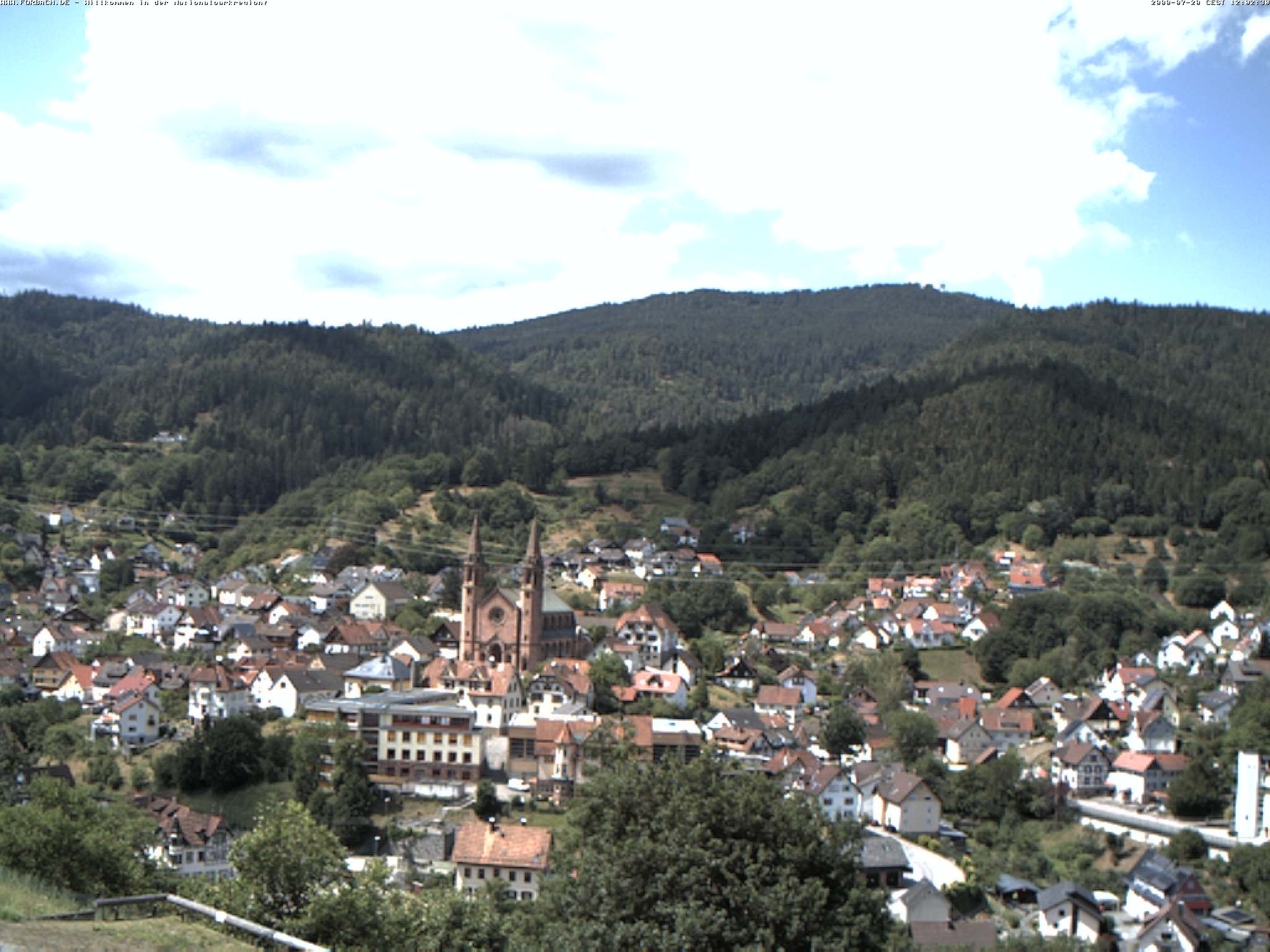 Archiv Foto Webcam Blick auf Forbach im Nordschwarzwald