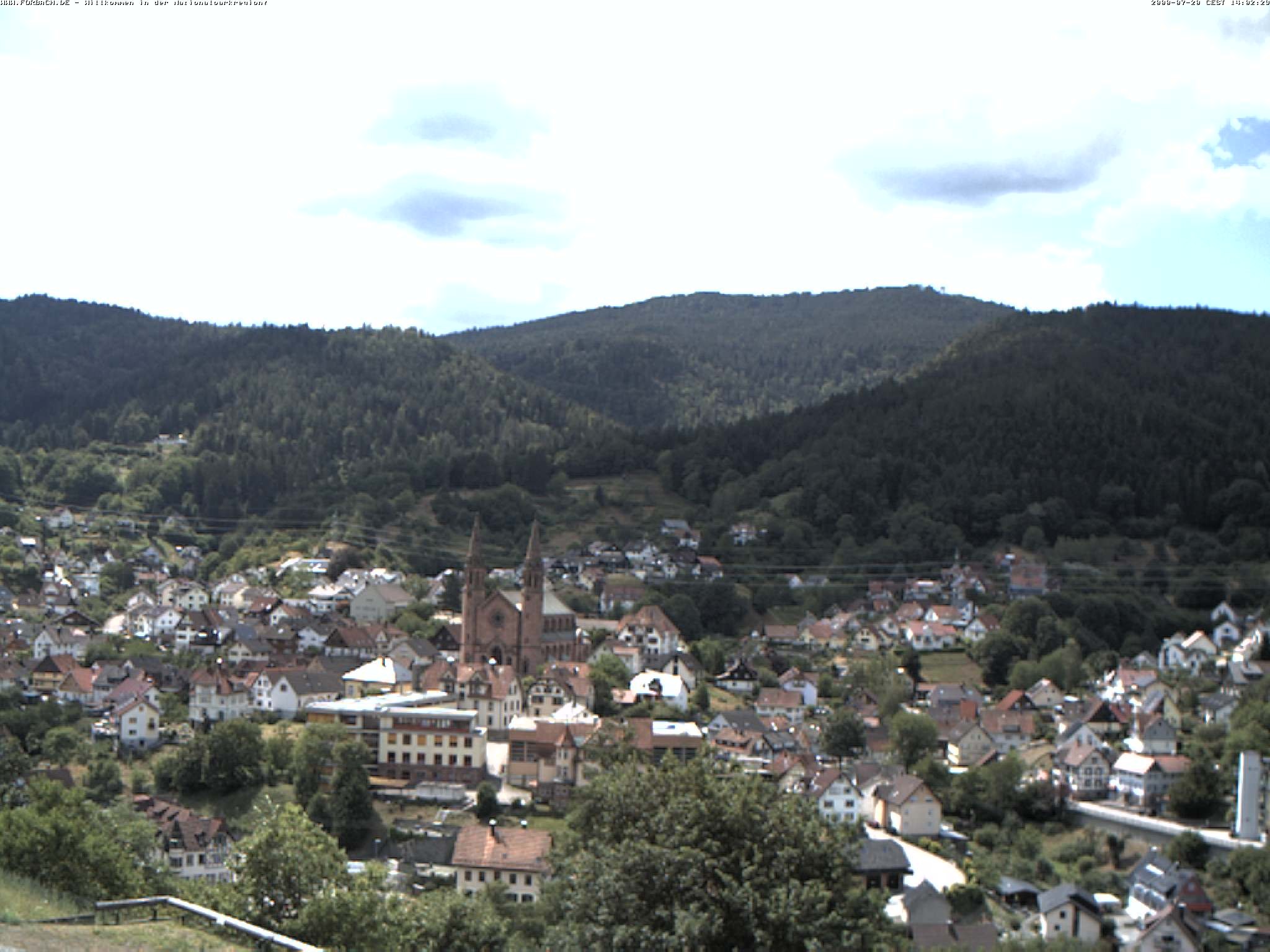 Archiv Foto Webcam Blick auf Forbach im Nordschwarzwald