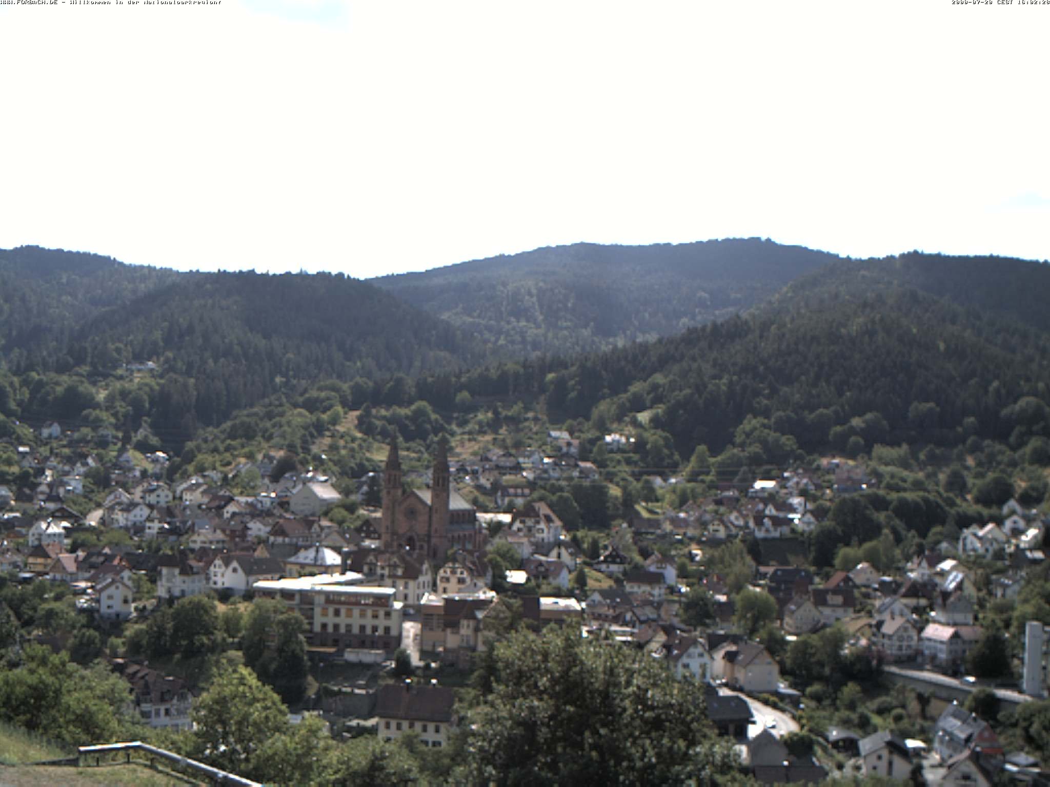 Archiv Foto Webcam Blick auf Forbach im Nordschwarzwald