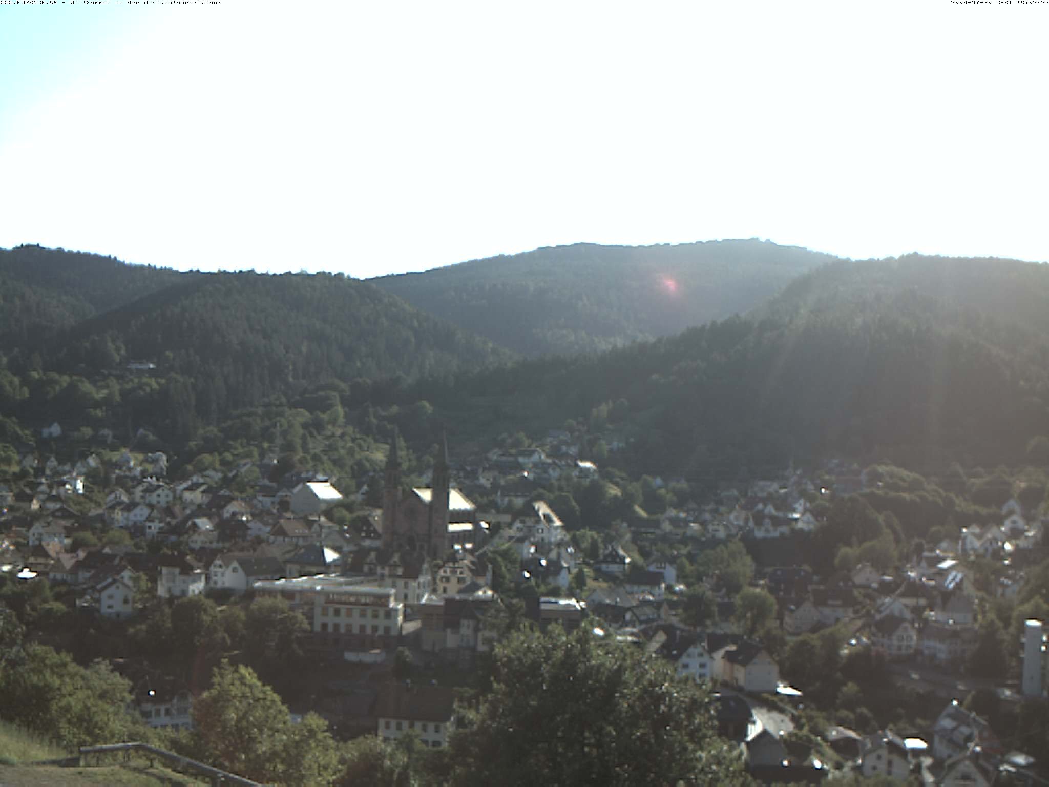 Archiv Foto Webcam Blick auf Forbach im Nordschwarzwald