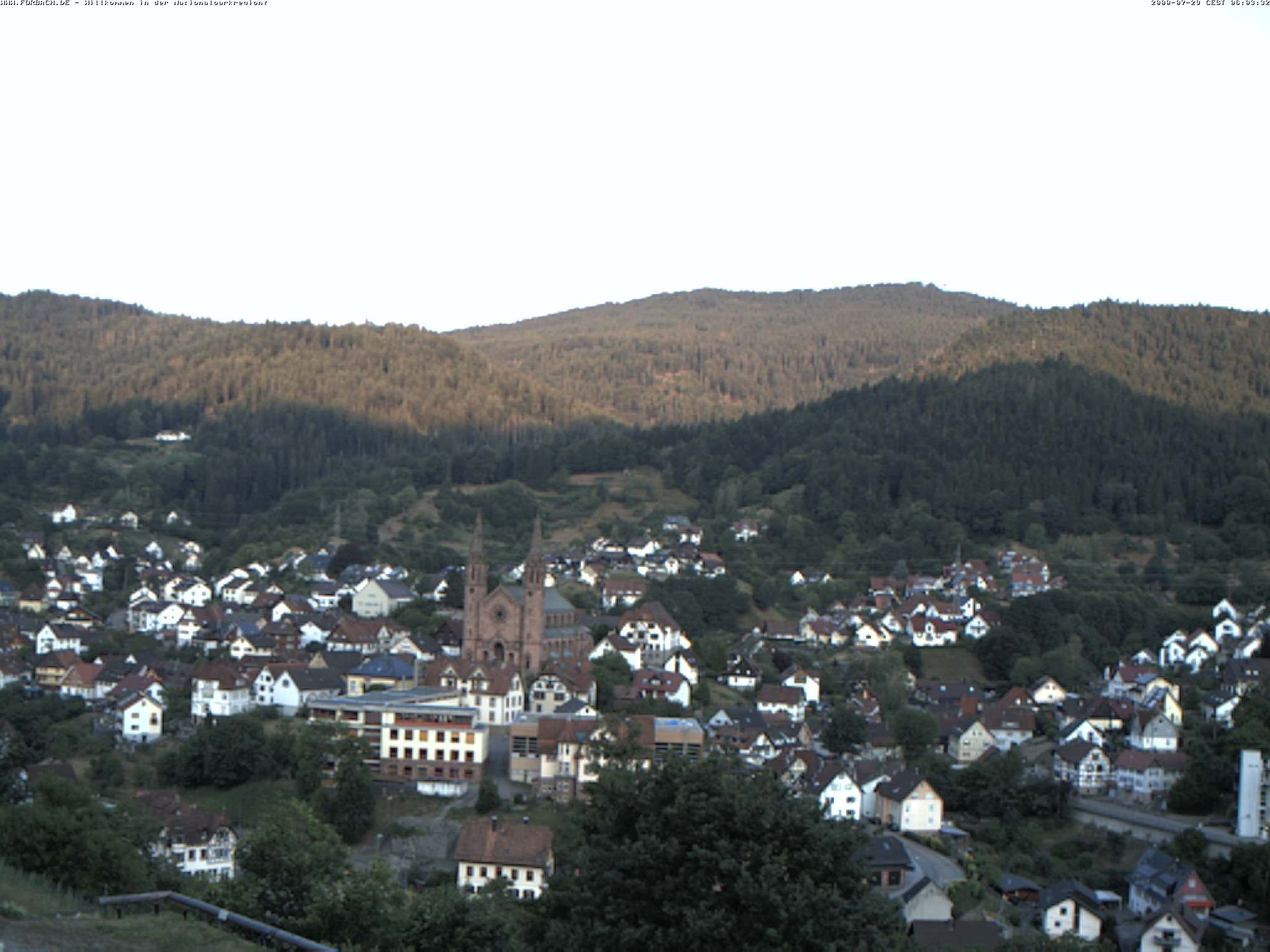 Archiv Foto Webcam Blick auf Forbach im Nordschwarzwald