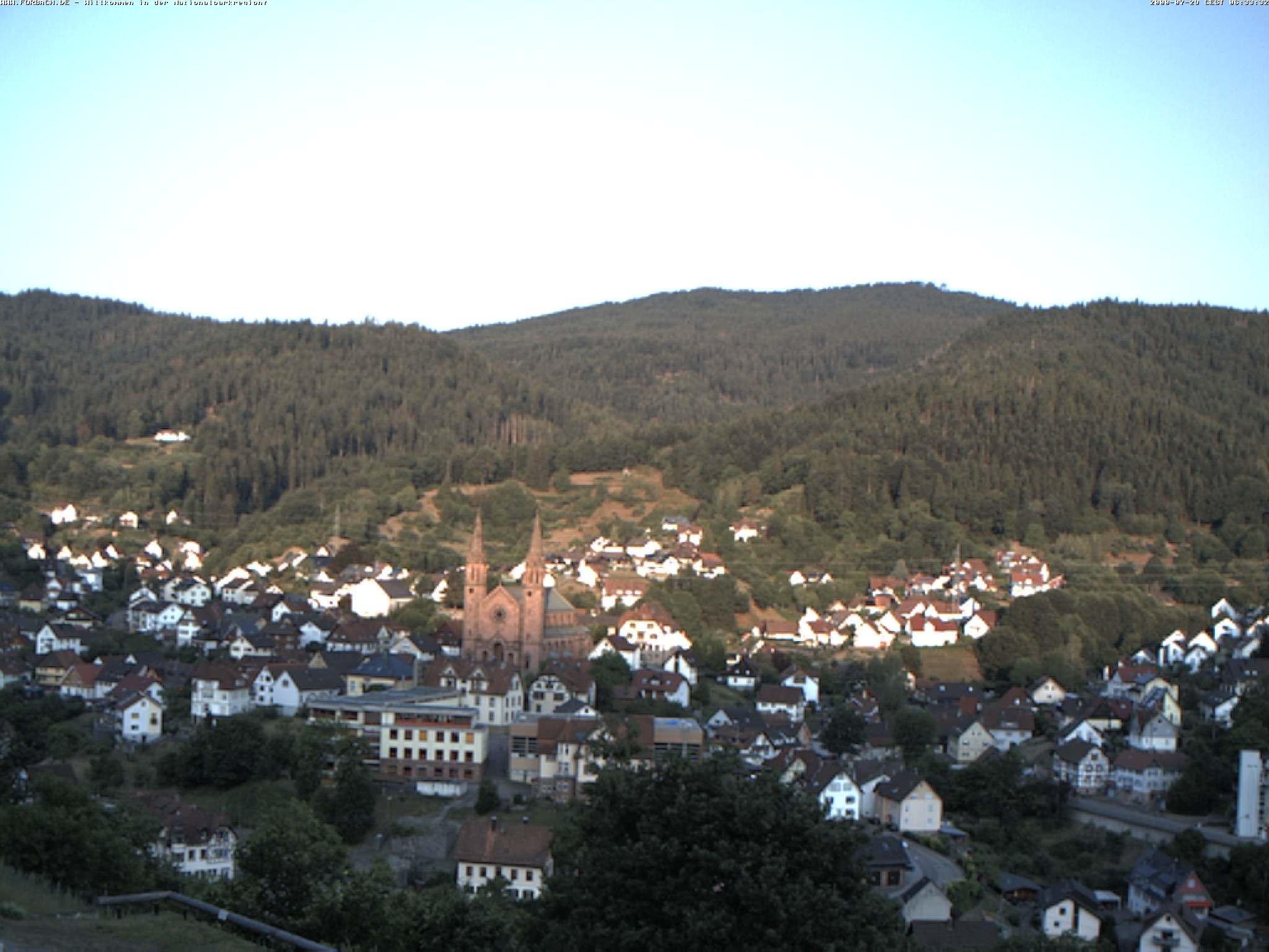 Archiv Foto Webcam Blick auf Forbach im Nordschwarzwald