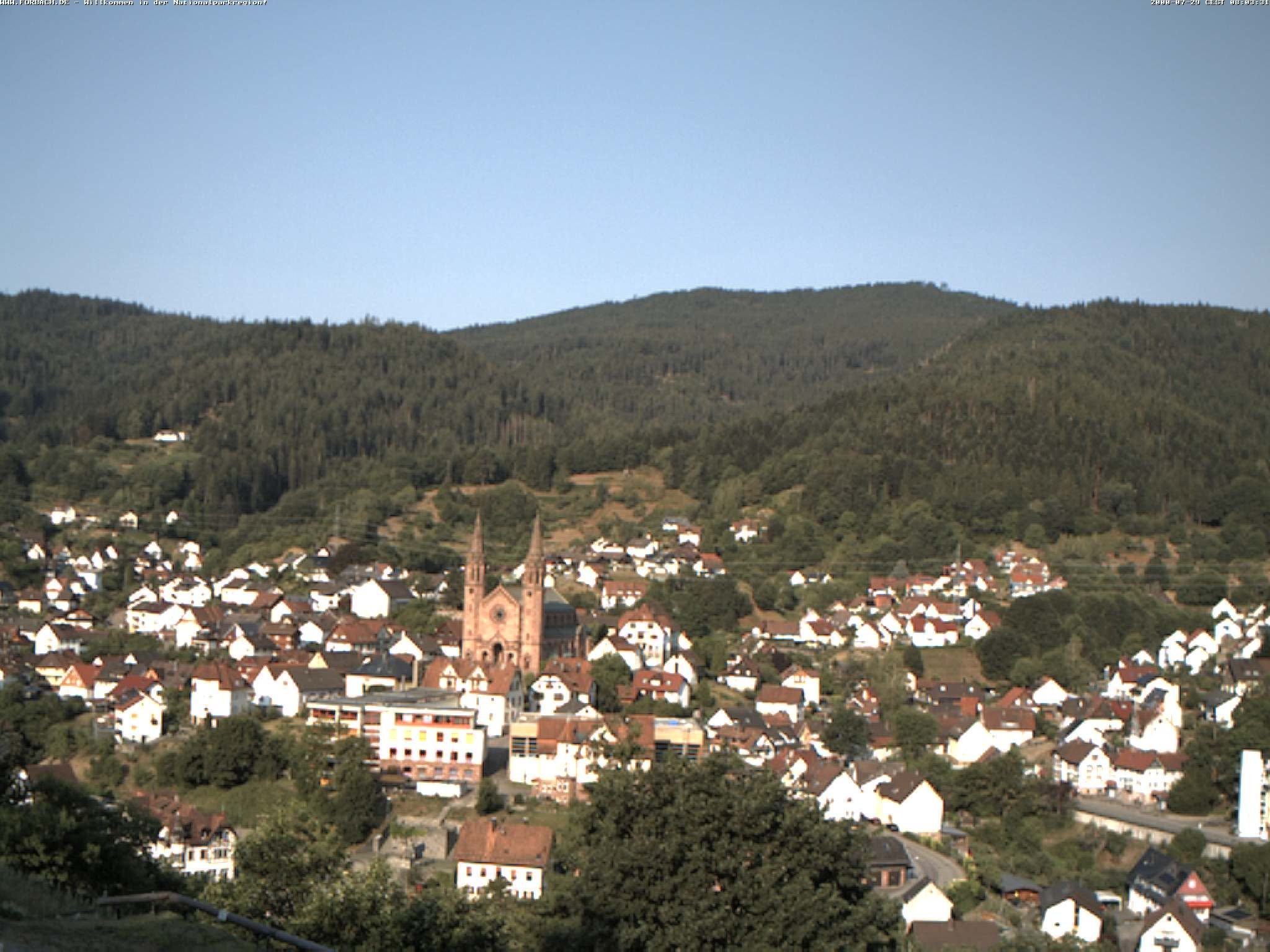 Archiv Foto Webcam Blick auf Forbach im Nordschwarzwald