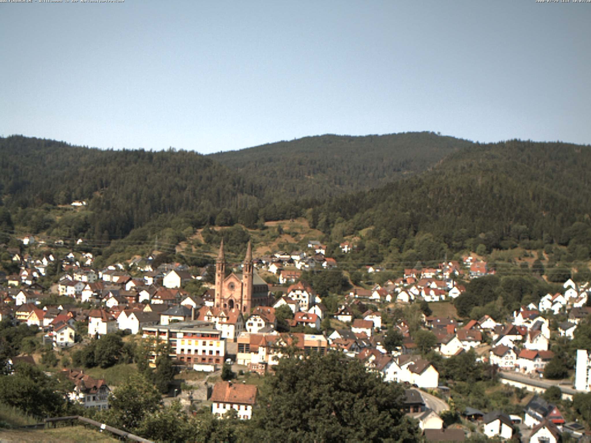 Archiv Foto Webcam Blick auf Forbach im Nordschwarzwald