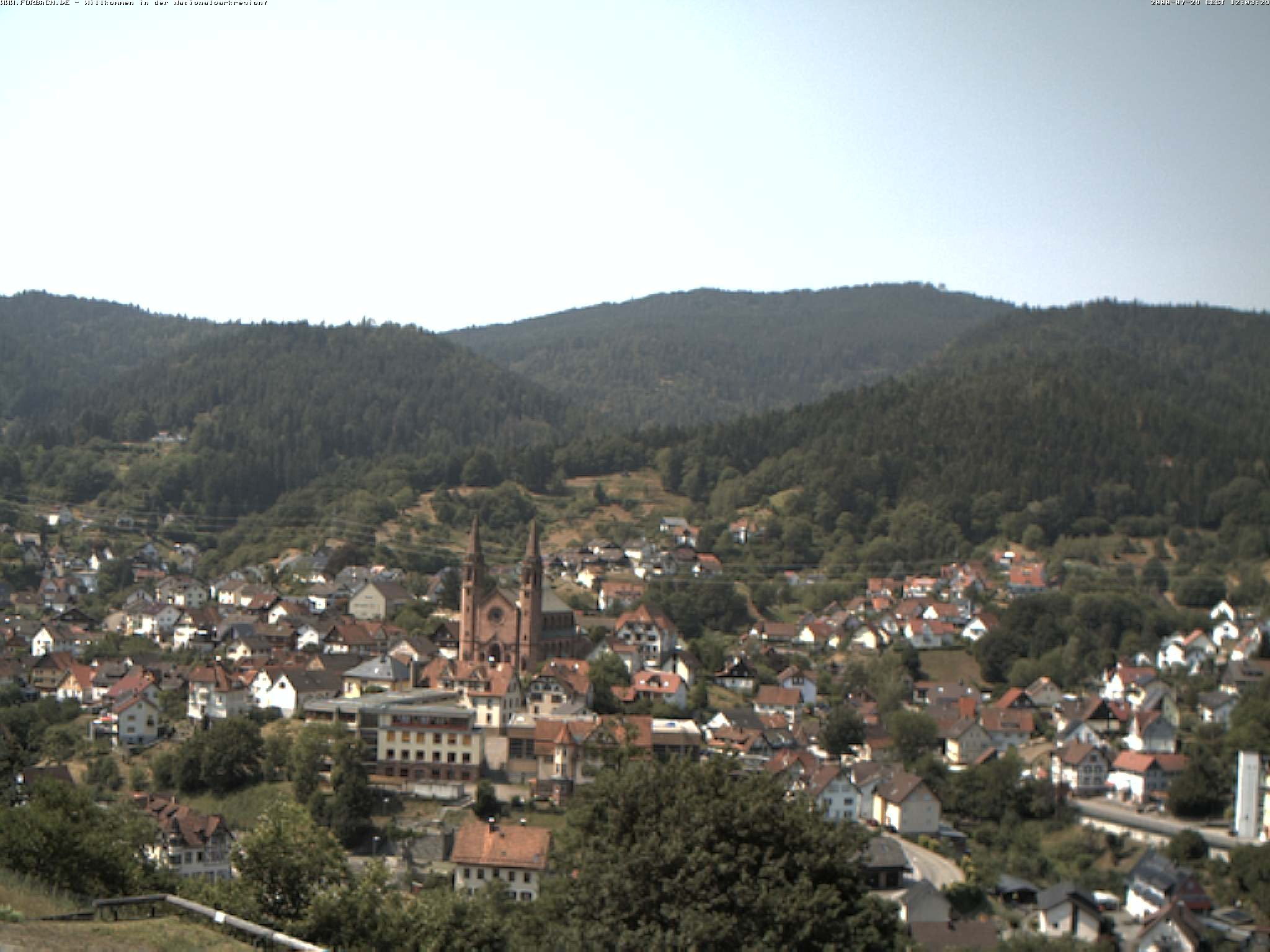 Archiv Foto Webcam Blick auf Forbach im Nordschwarzwald