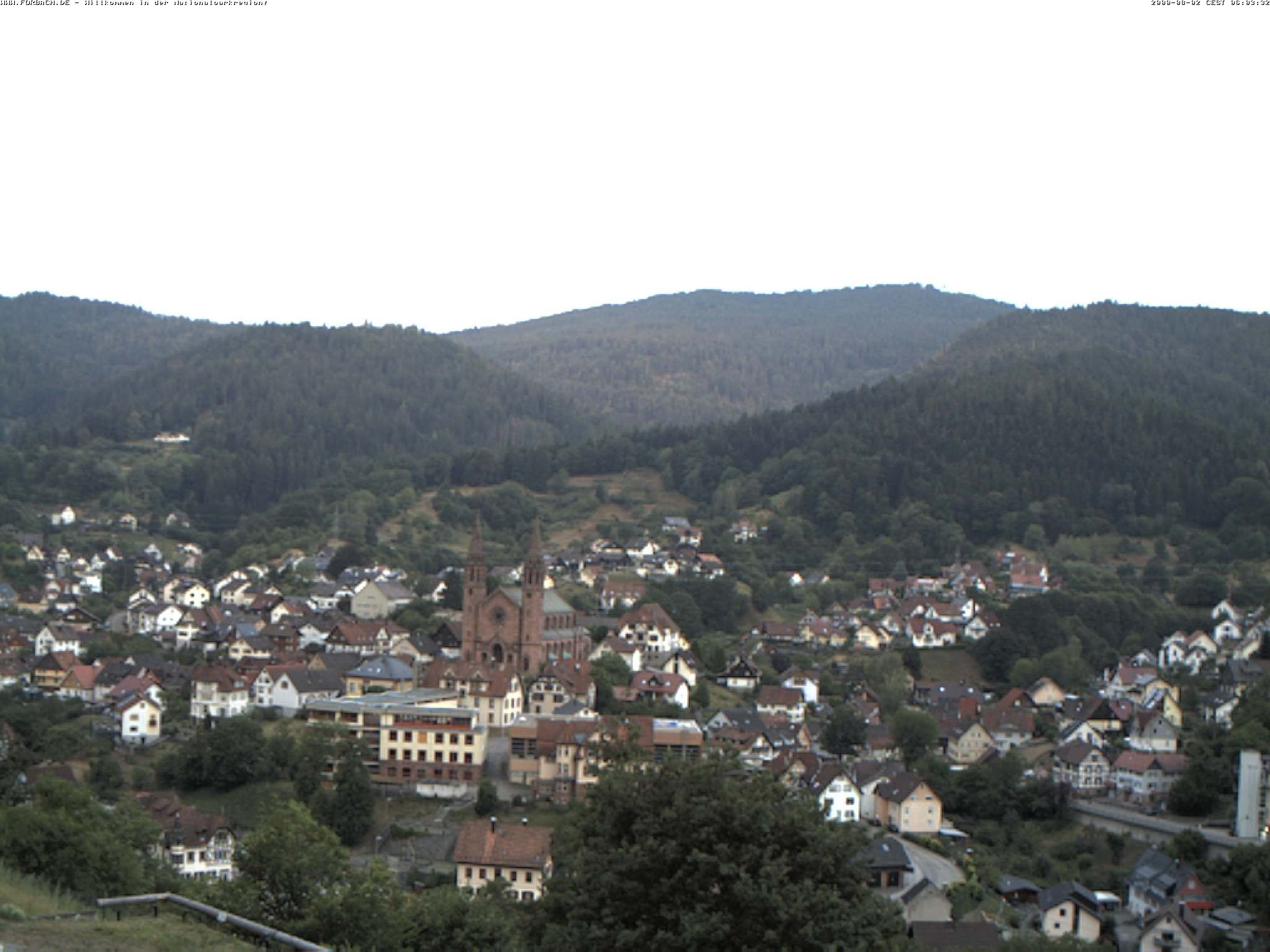 Archiv Foto Webcam Blick auf Forbach im Nordschwarzwald