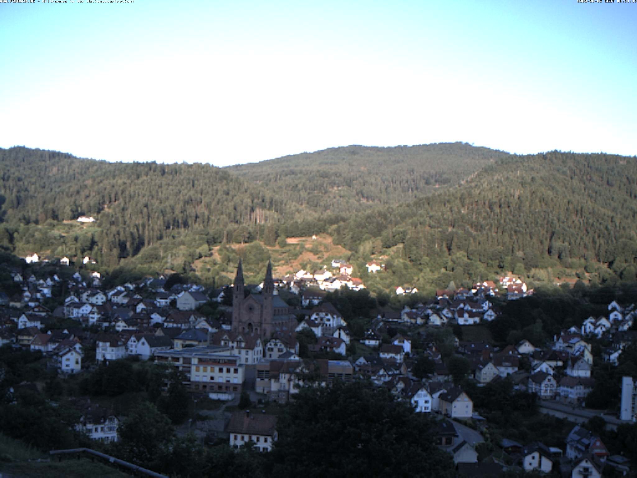 Archiv Foto Webcam Blick auf Forbach im Nordschwarzwald
