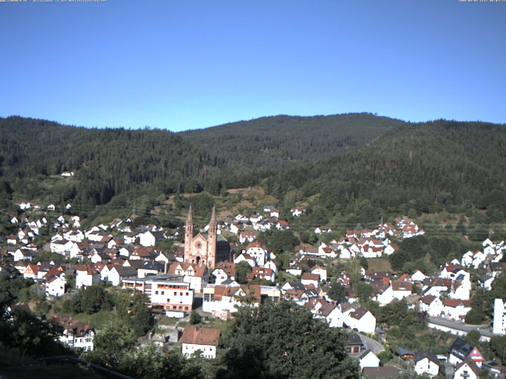 Archiv Foto Webcam Blick auf Forbach im Nordschwarzwald