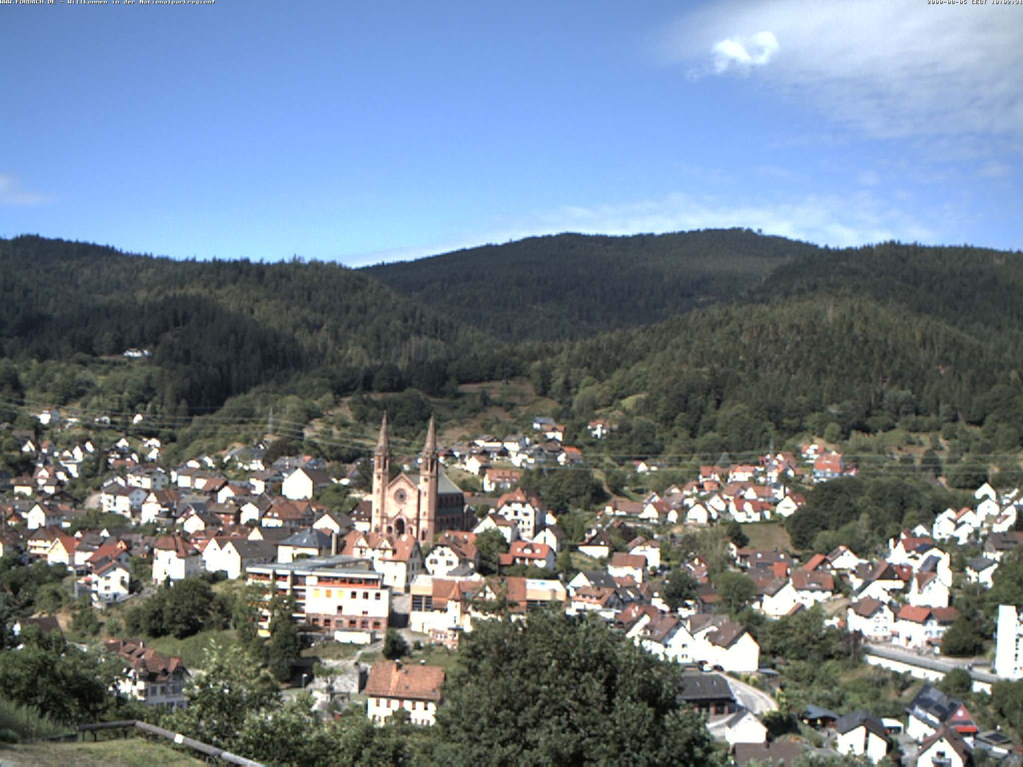 Archiv Foto Webcam Blick auf Forbach im Nordschwarzwald