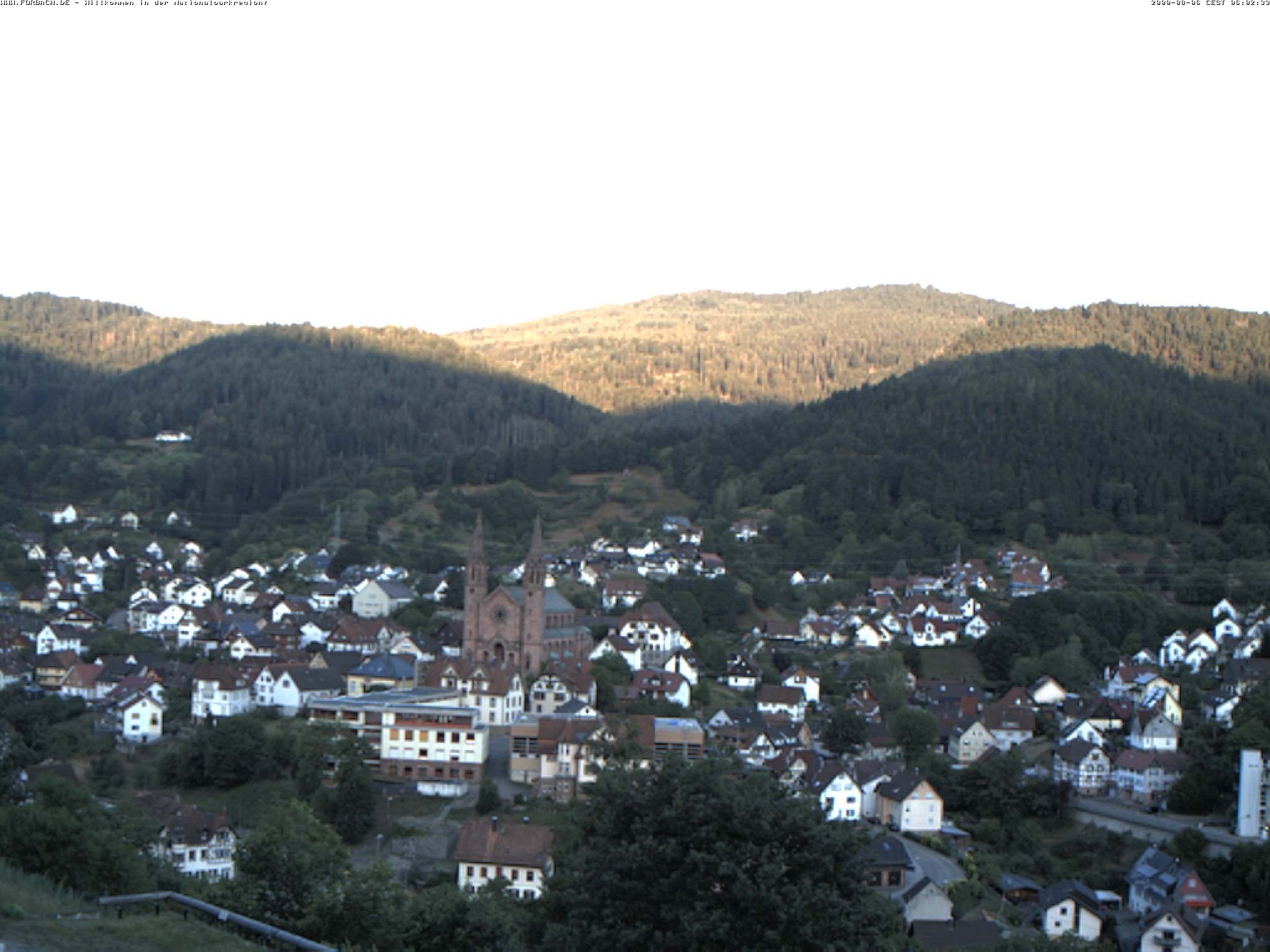 Archiv Foto Webcam Blick auf Forbach im Nordschwarzwald
