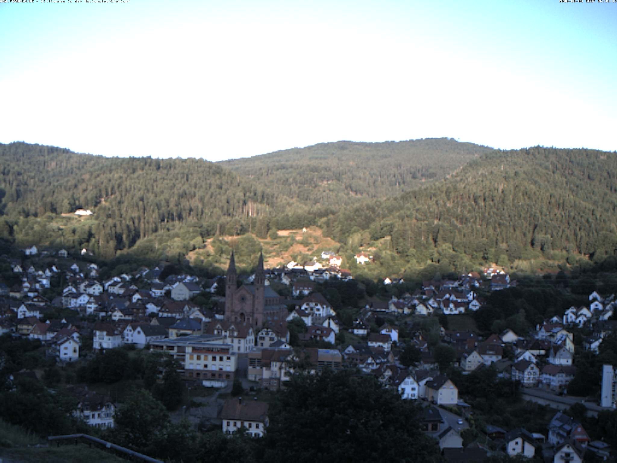 Archiv Foto Webcam Blick auf Forbach im Nordschwarzwald