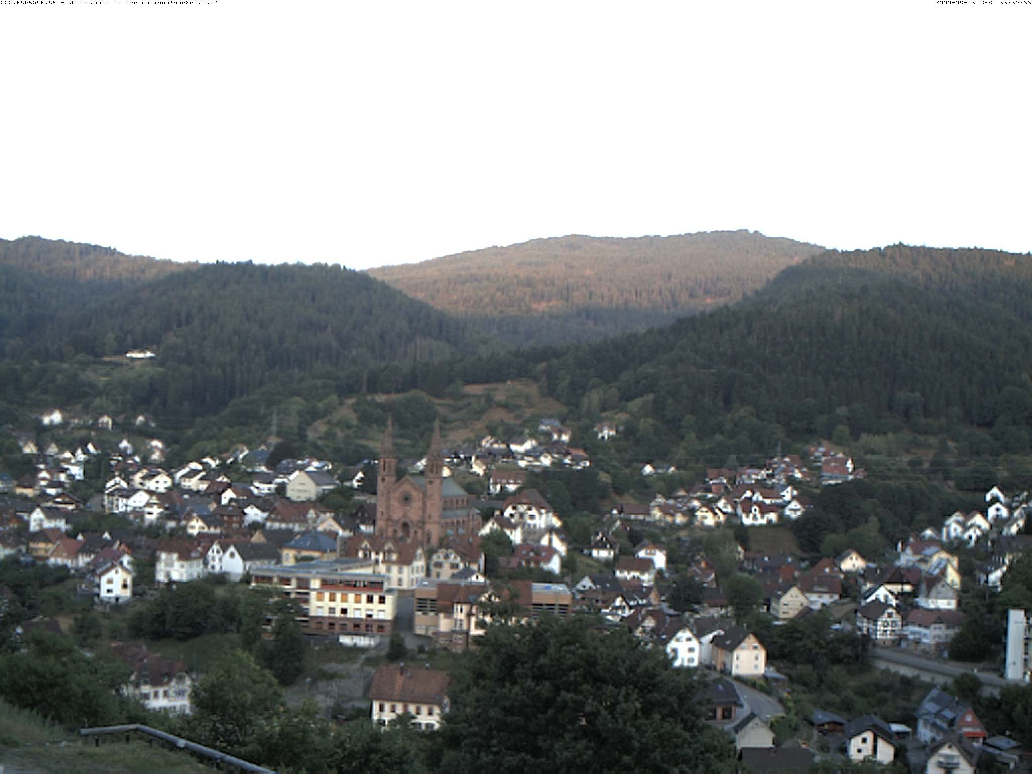 Archiv Foto Webcam Blick auf Forbach im Nordschwarzwald