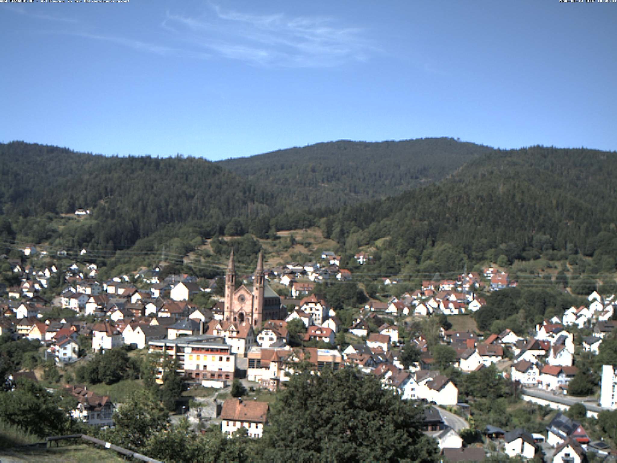Archiv Foto Webcam Blick auf Forbach im Nordschwarzwald