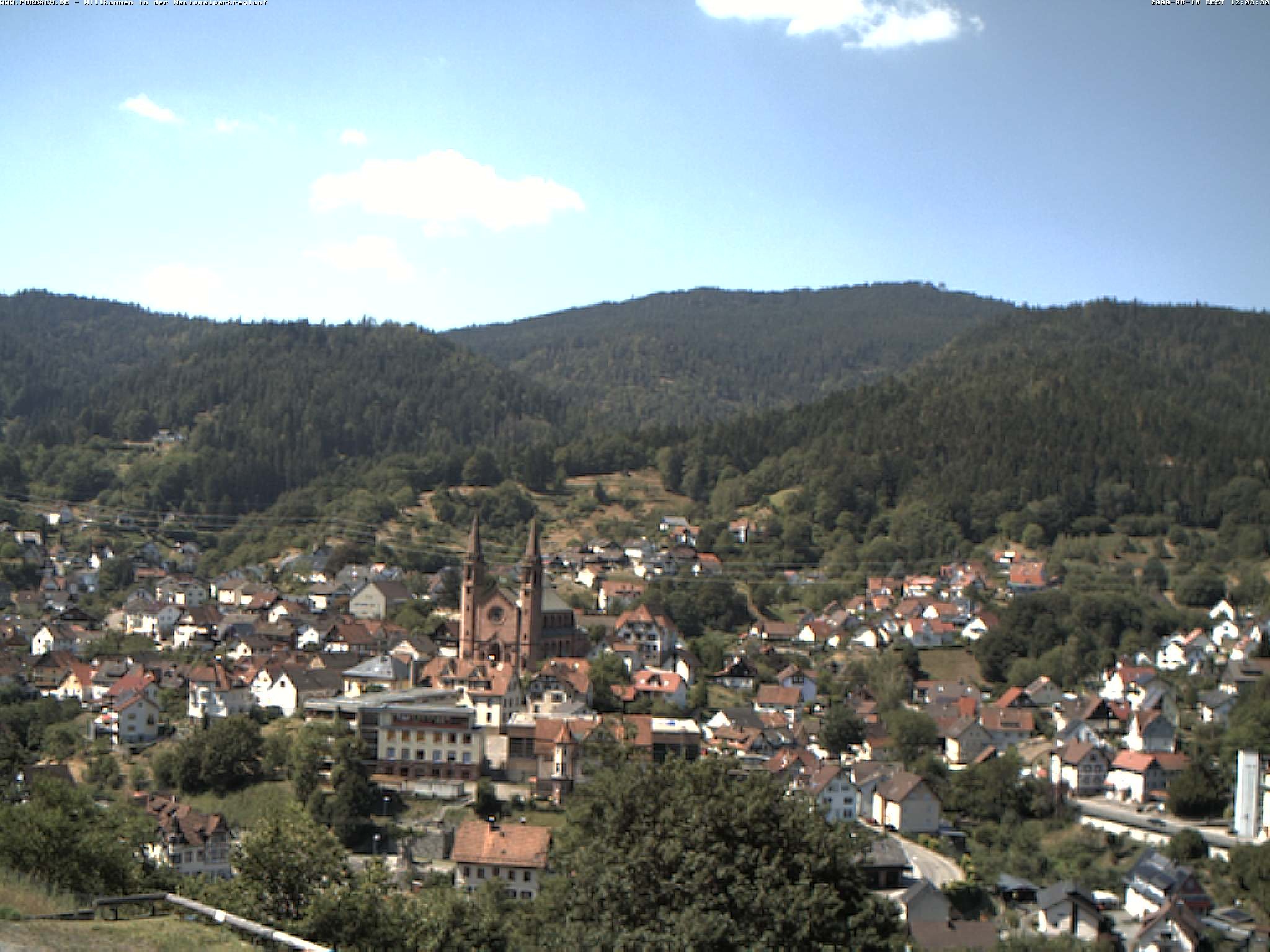 Archiv Foto Webcam Blick auf Forbach im Nordschwarzwald