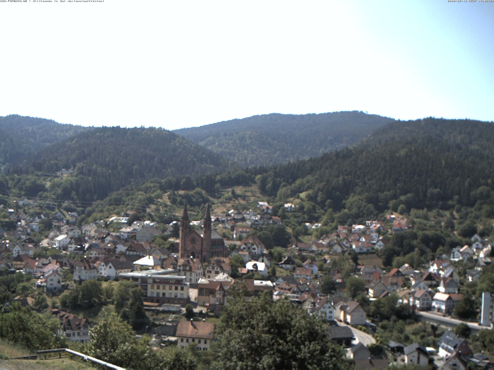 Archiv Foto Webcam Blick auf Forbach im Nordschwarzwald