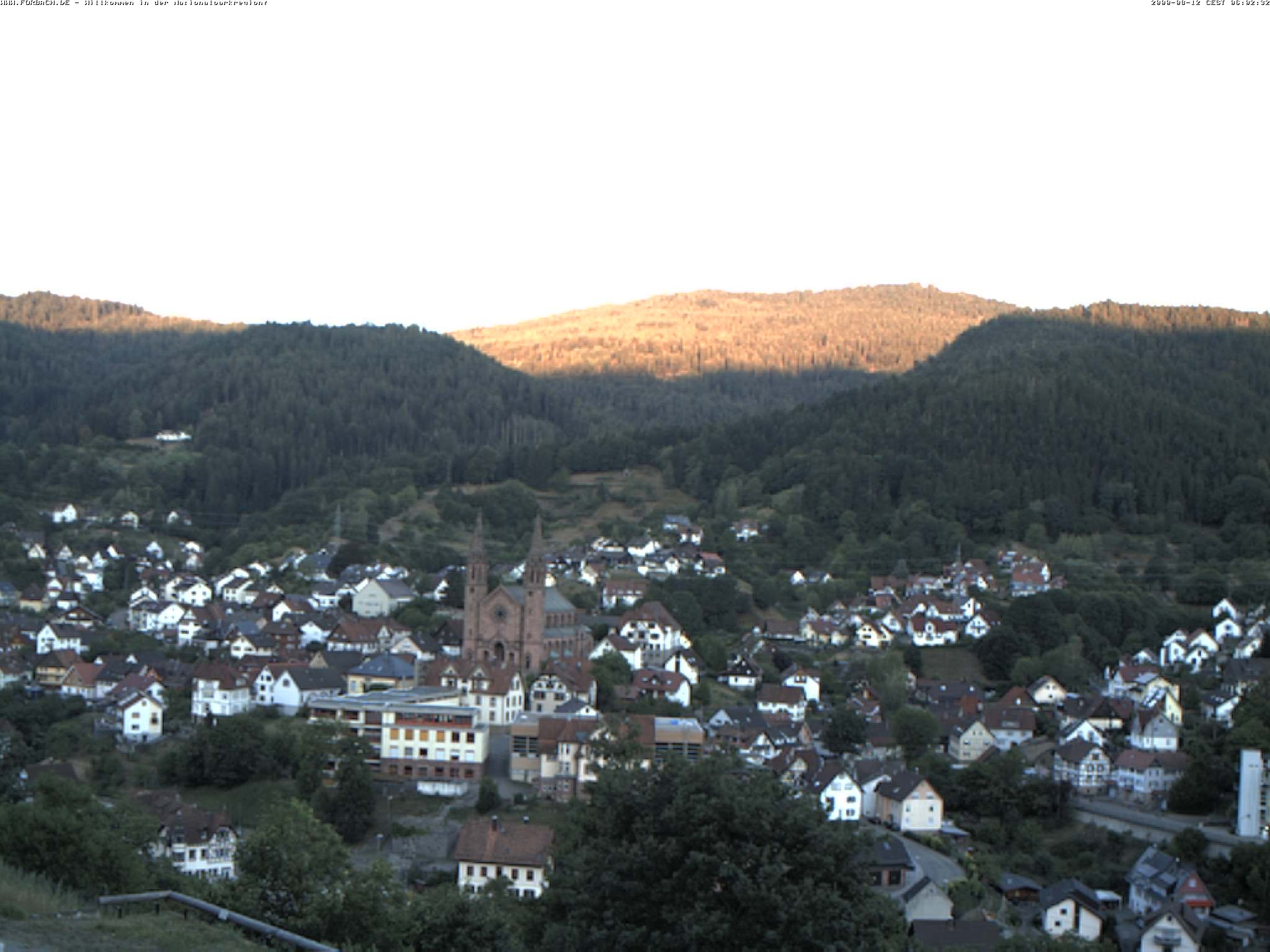 Archiv Foto Webcam Blick auf Forbach im Nordschwarzwald