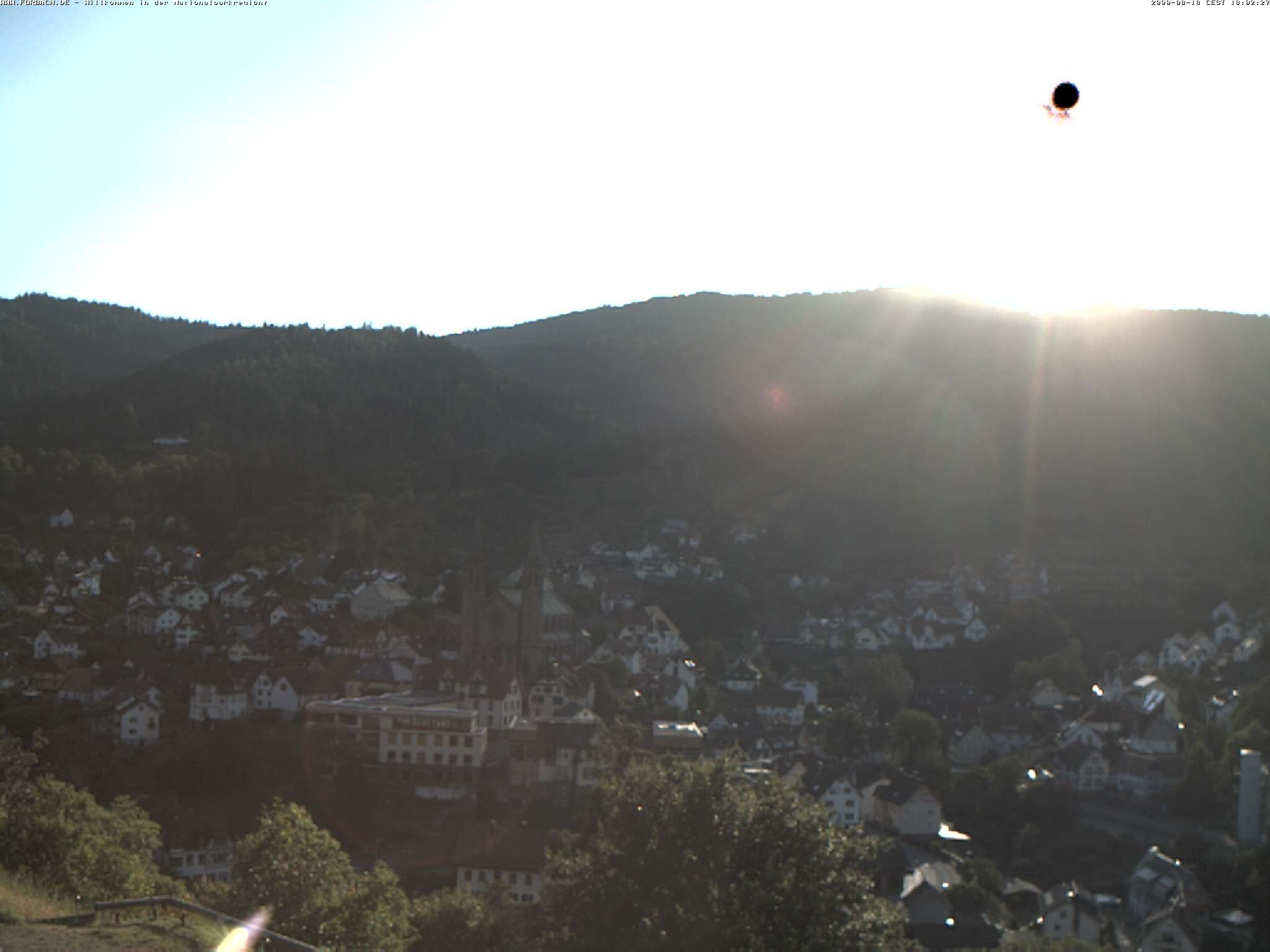 Archiv Foto Webcam Blick auf Forbach im Nordschwarzwald