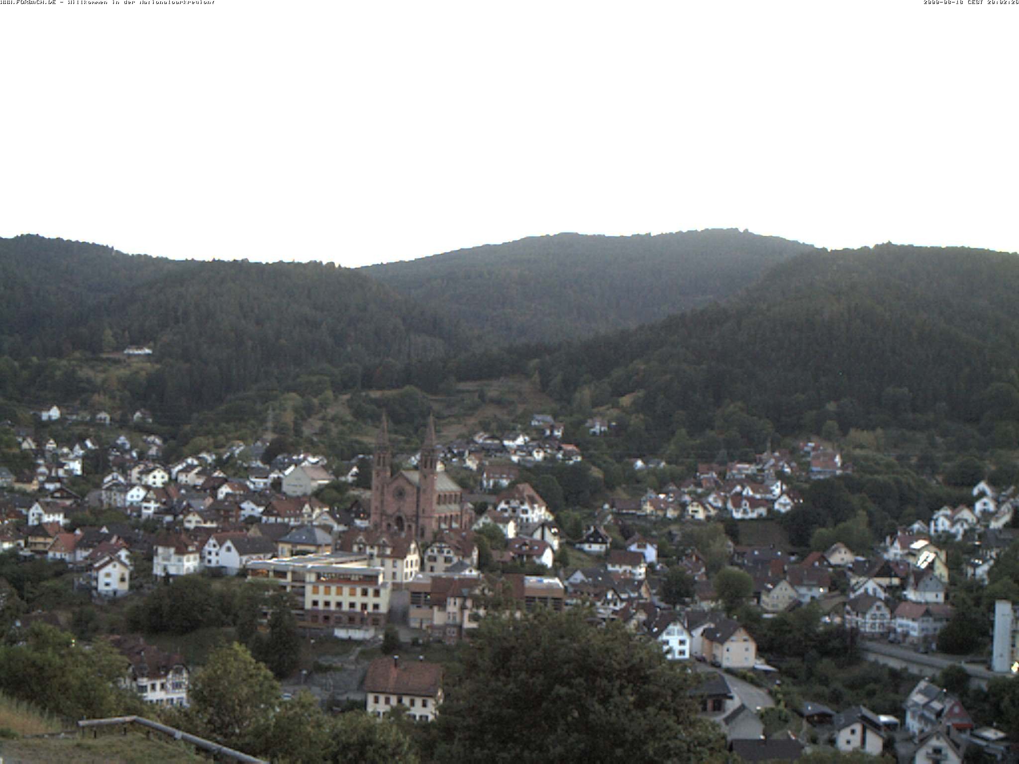 Archiv Foto Webcam Blick auf Forbach im Nordschwarzwald
