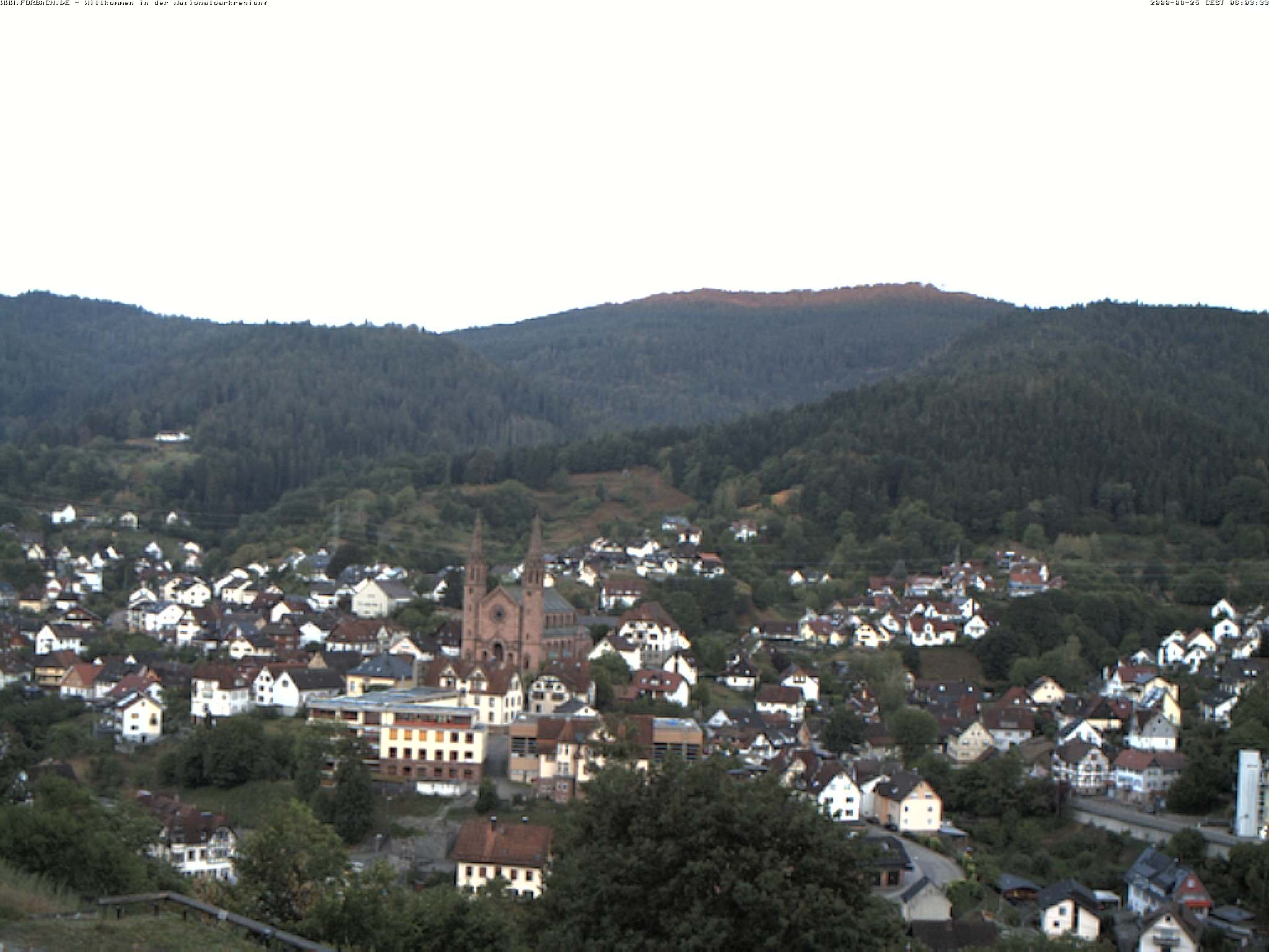 Archiv Foto Webcam Blick auf Forbach im Nordschwarzwald