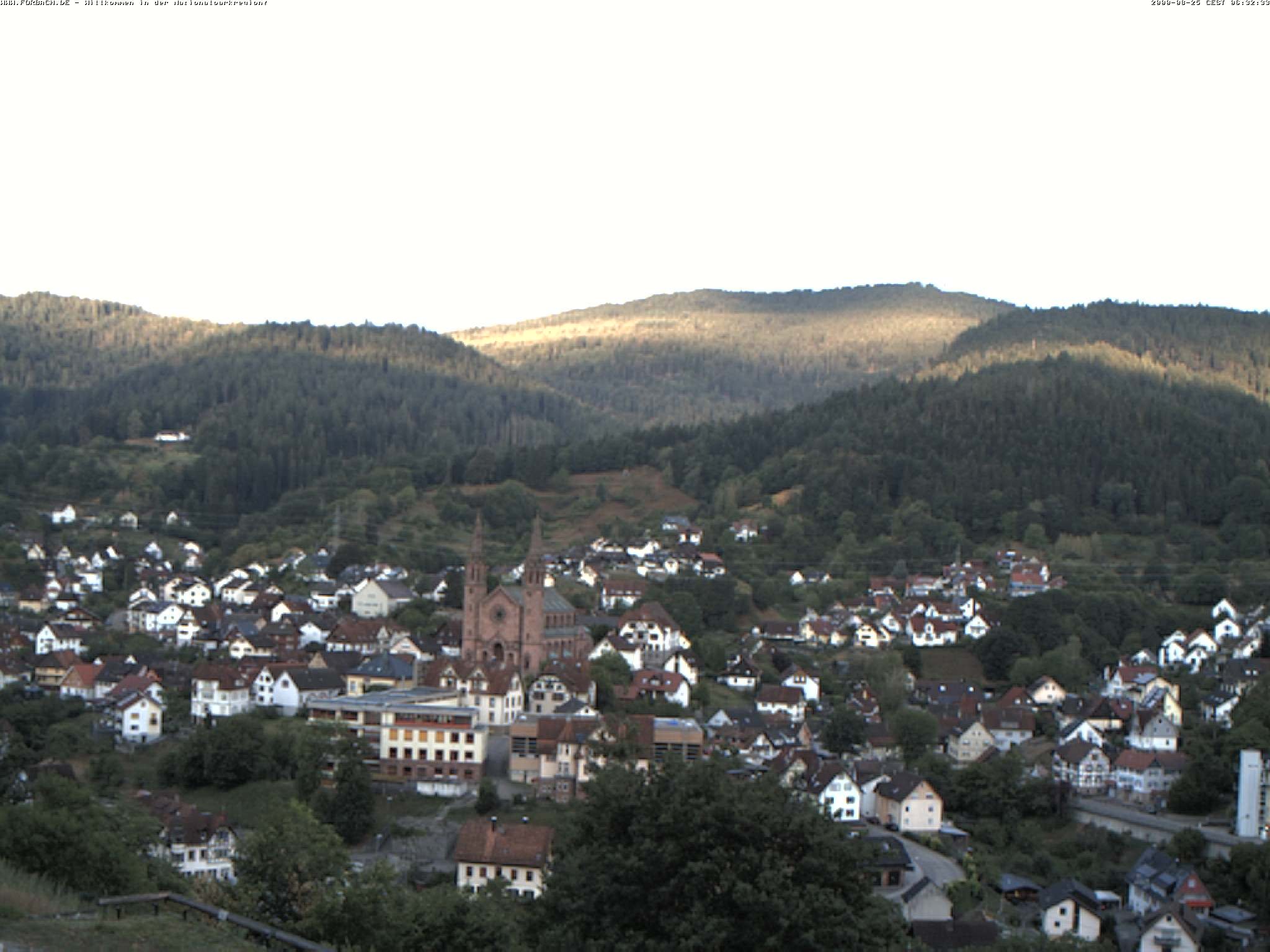 Archiv Foto Webcam Blick auf Forbach im Nordschwarzwald