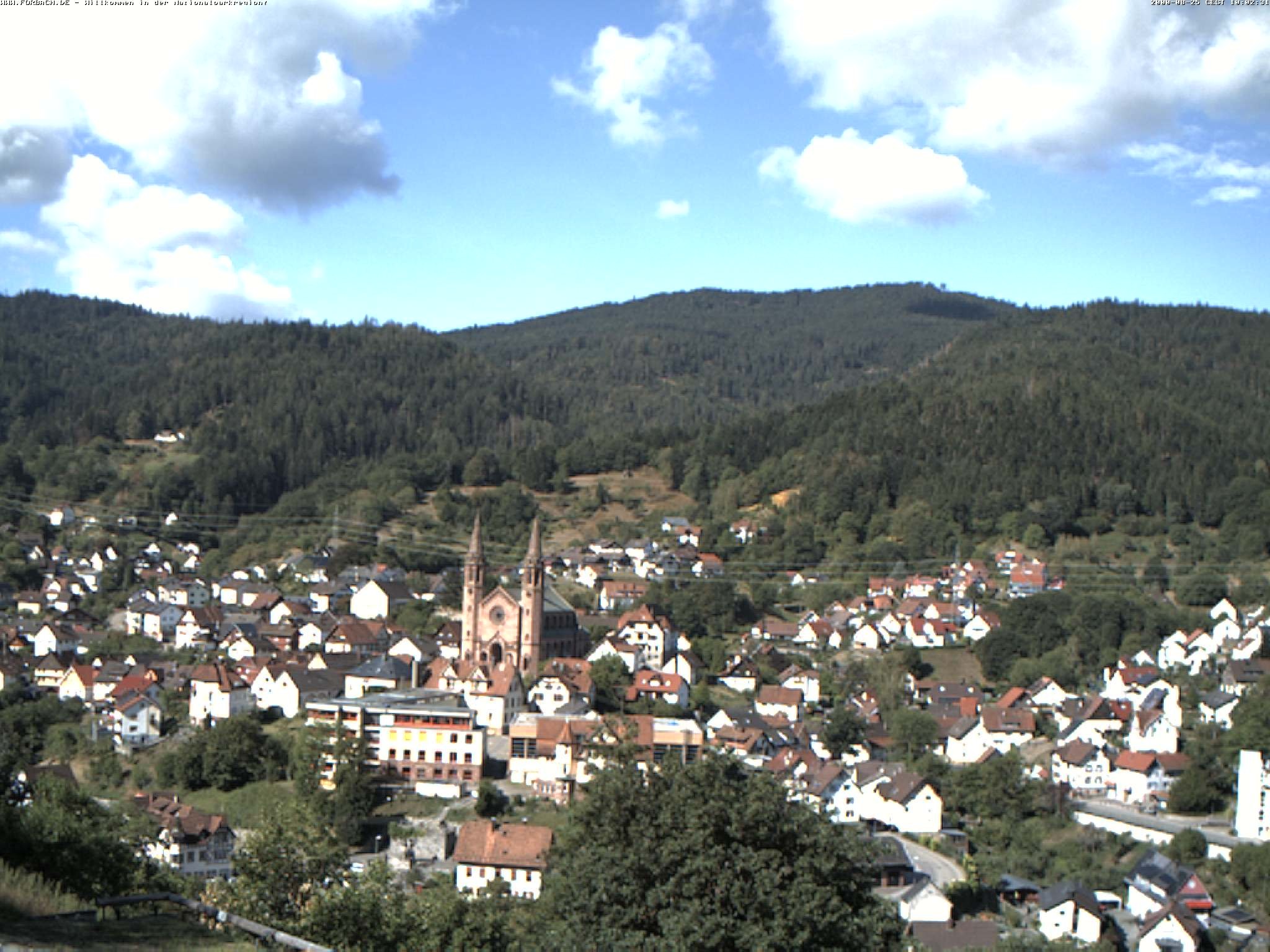 Archiv Foto Webcam Blick auf Forbach im Nordschwarzwald