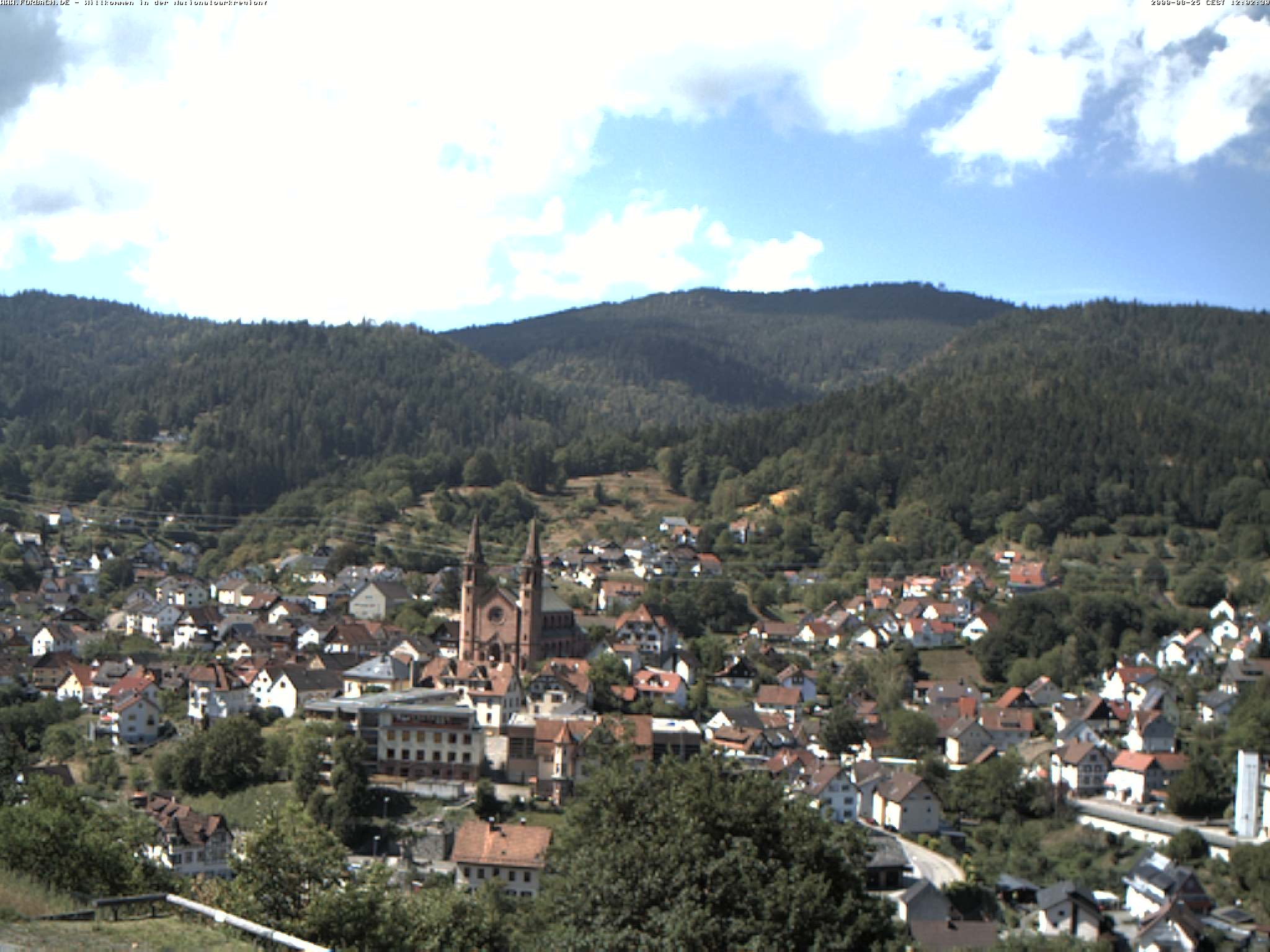 Archiv Foto Webcam Blick auf Forbach im Nordschwarzwald