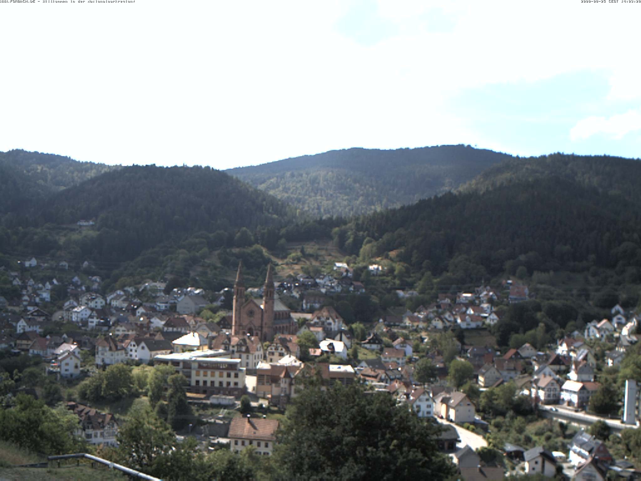 Archiv Foto Webcam Blick auf Forbach im Nordschwarzwald