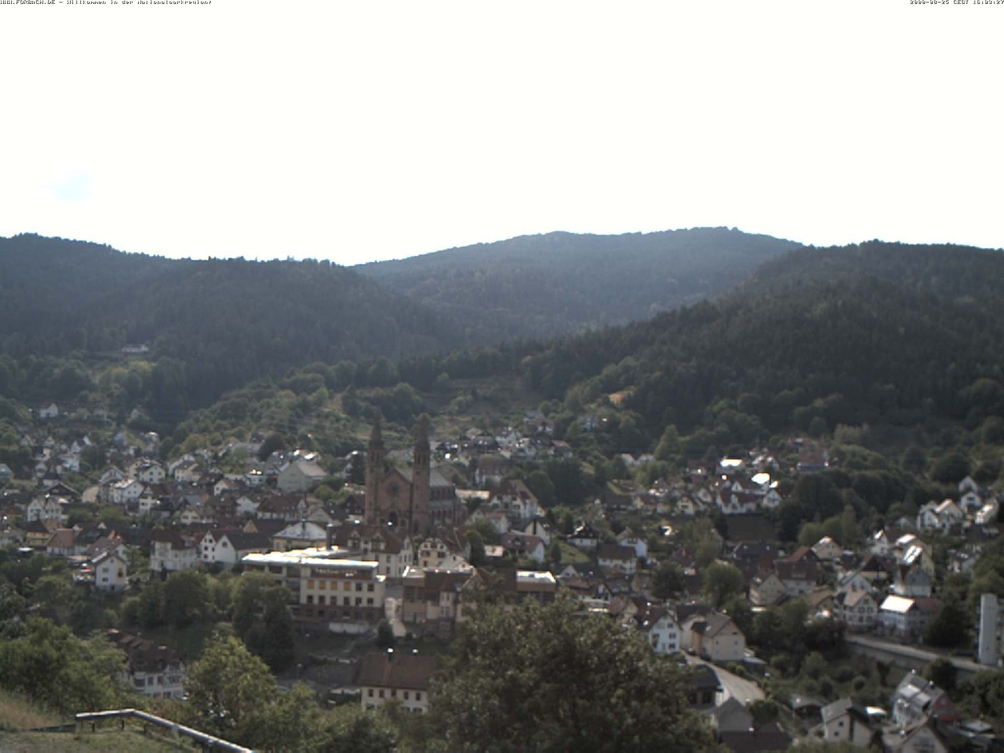 Archiv Foto Webcam Blick auf Forbach im Nordschwarzwald