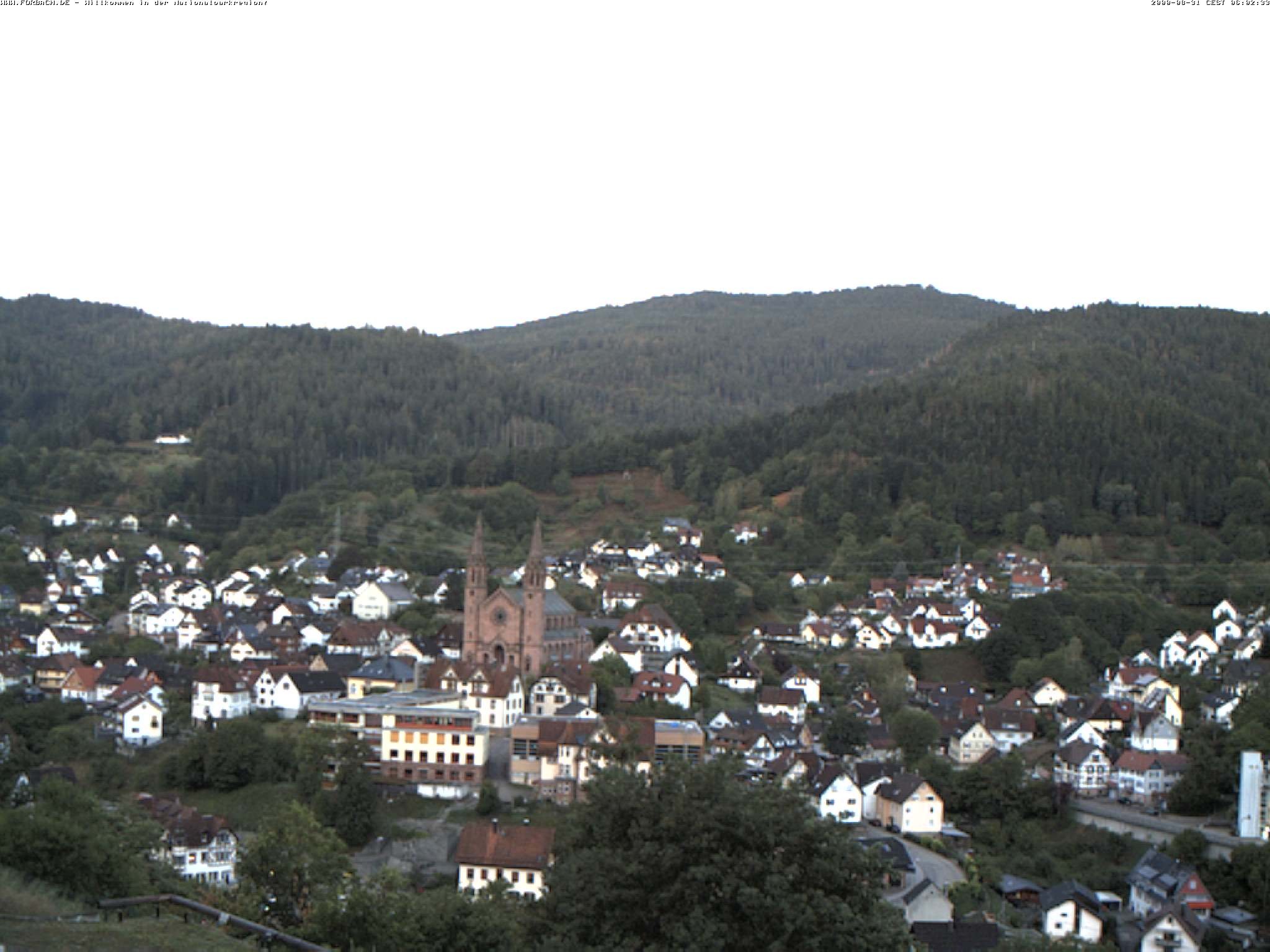 Archiv Foto Webcam Blick auf Forbach im Nordschwarzwald