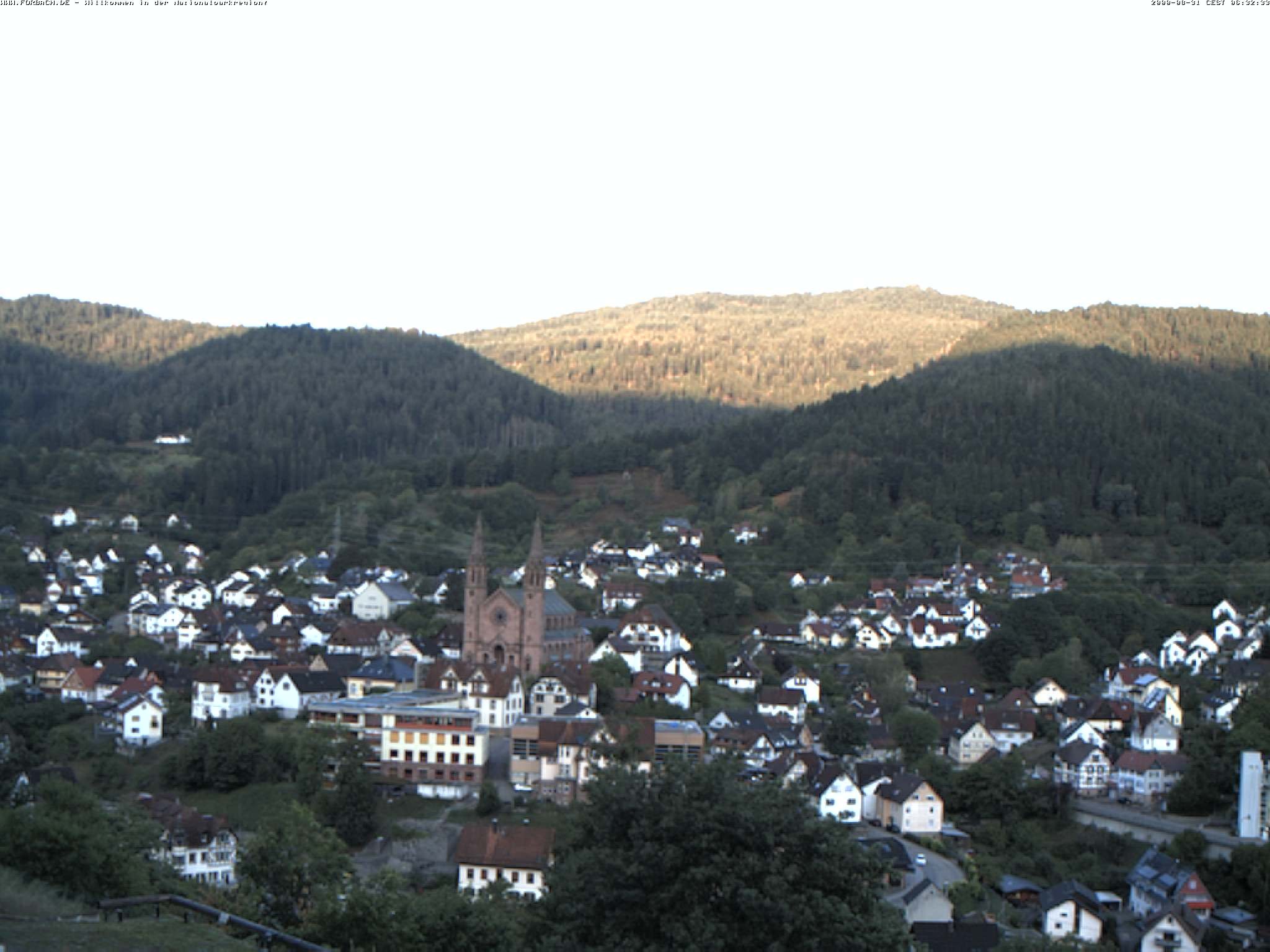Archiv Foto Webcam Blick auf Forbach im Nordschwarzwald
