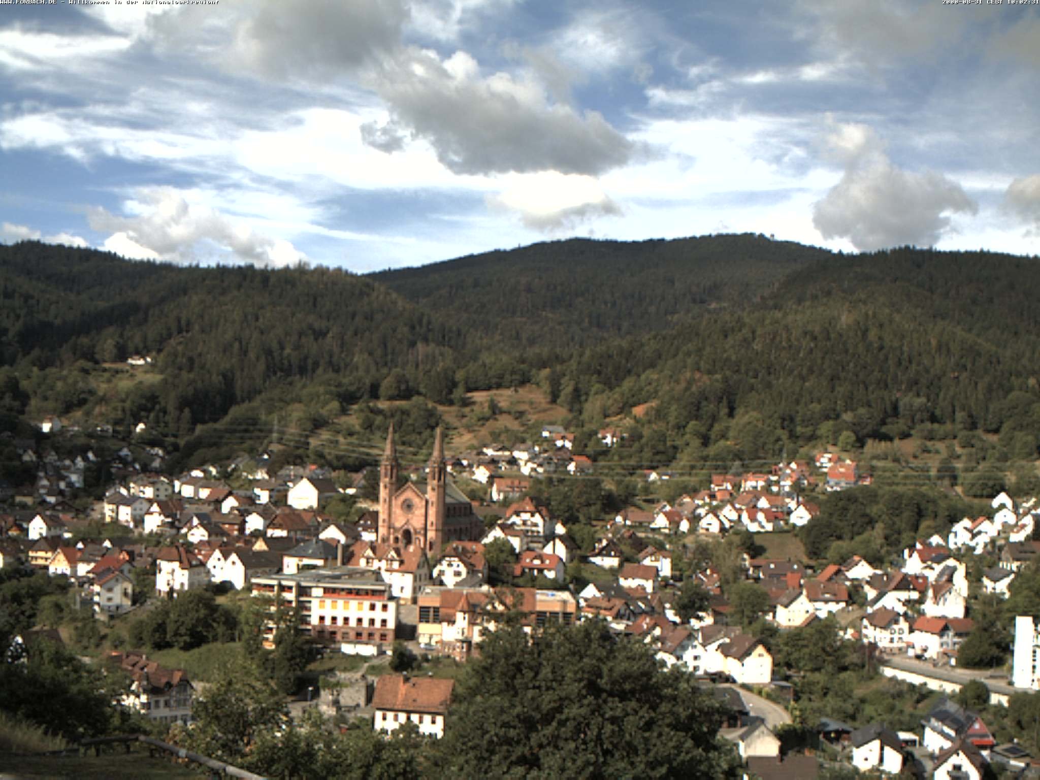 Archiv Foto Webcam Blick auf Forbach im Nordschwarzwald