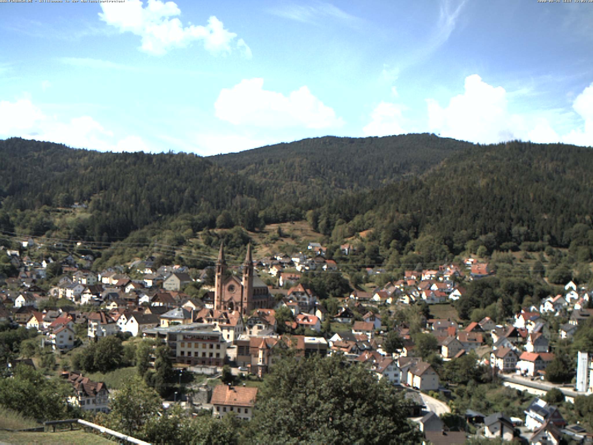 Archiv Foto Webcam Blick auf Forbach im Nordschwarzwald